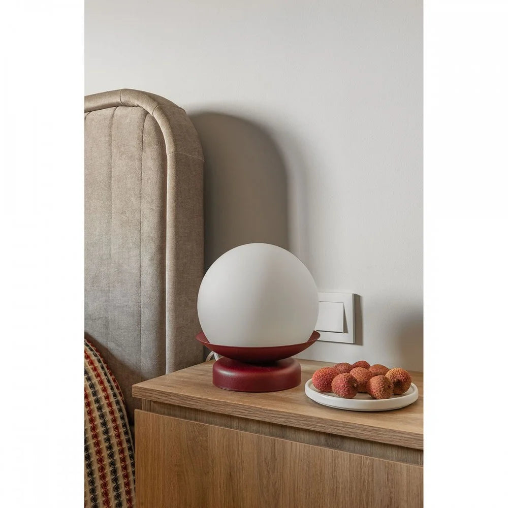 KUUL burgundy table lamp