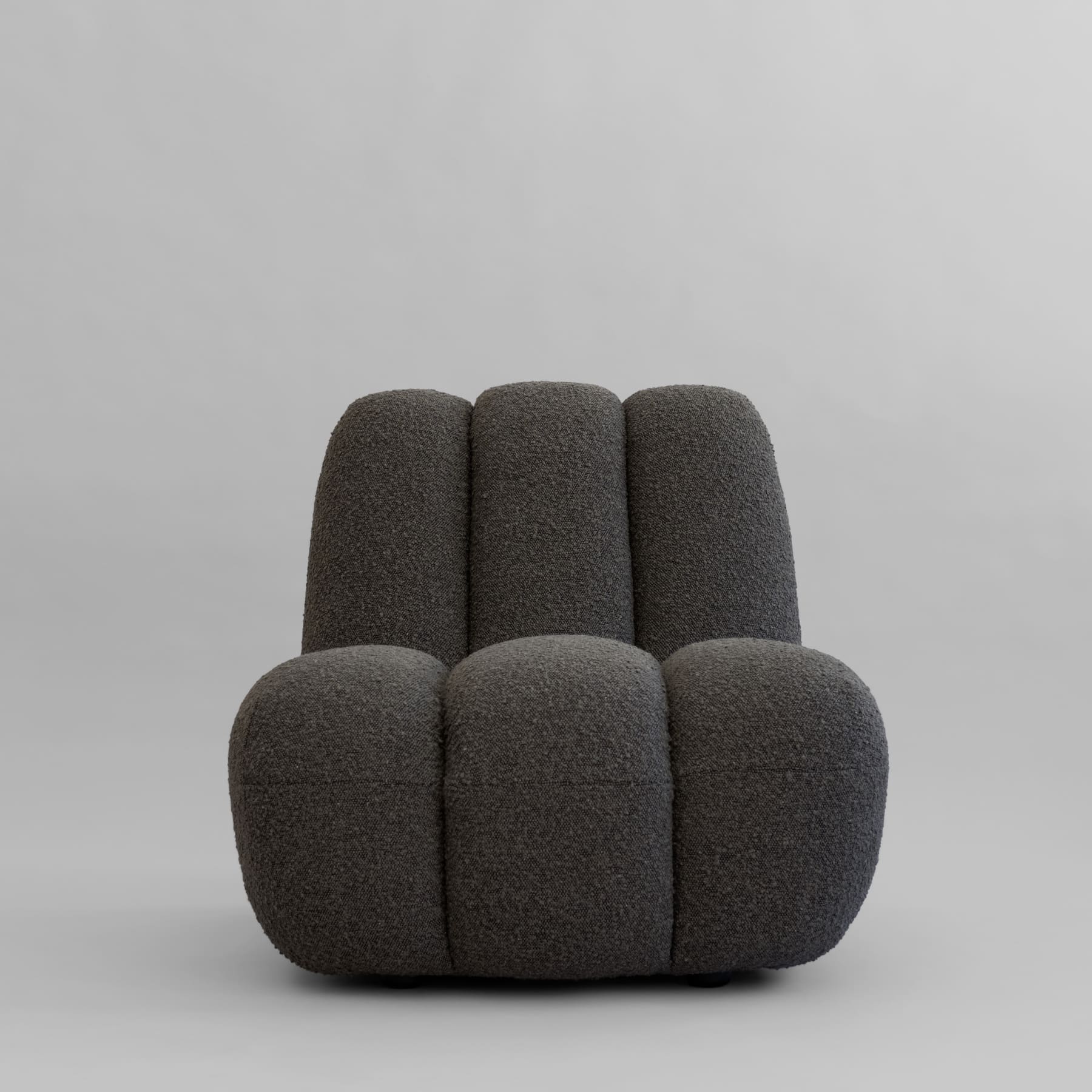 Fauteuil TOE grijs-bruin bouclé