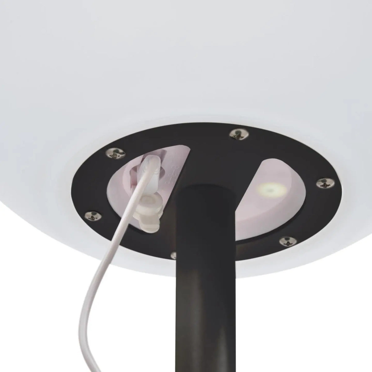 Lampa stołowa zewnętrzna akumulatorowa DINESH czarny na taras i do ogrodu