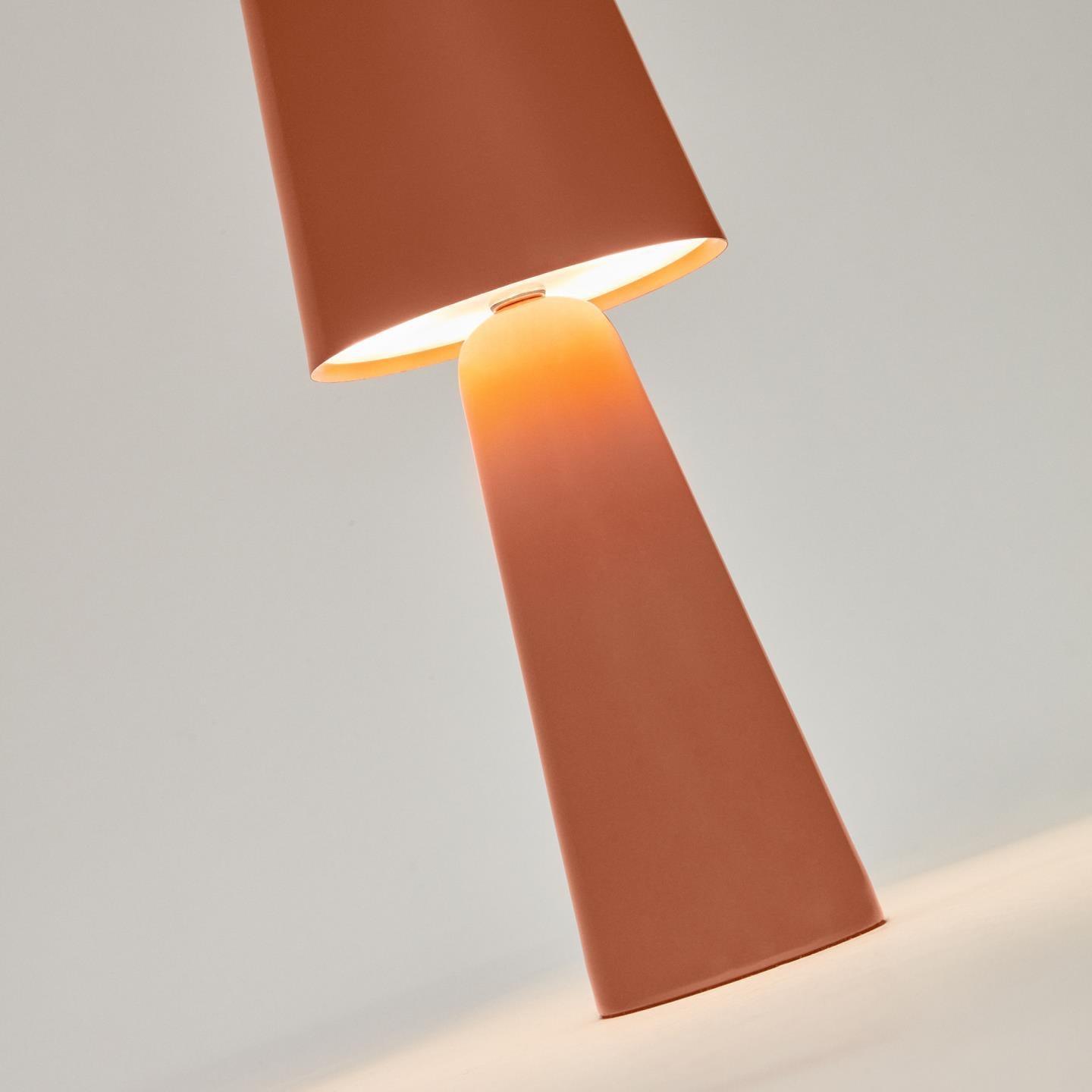 Lampa akumulatorowa zewnętrzna ARENYS terakota – styl minimalistyczny