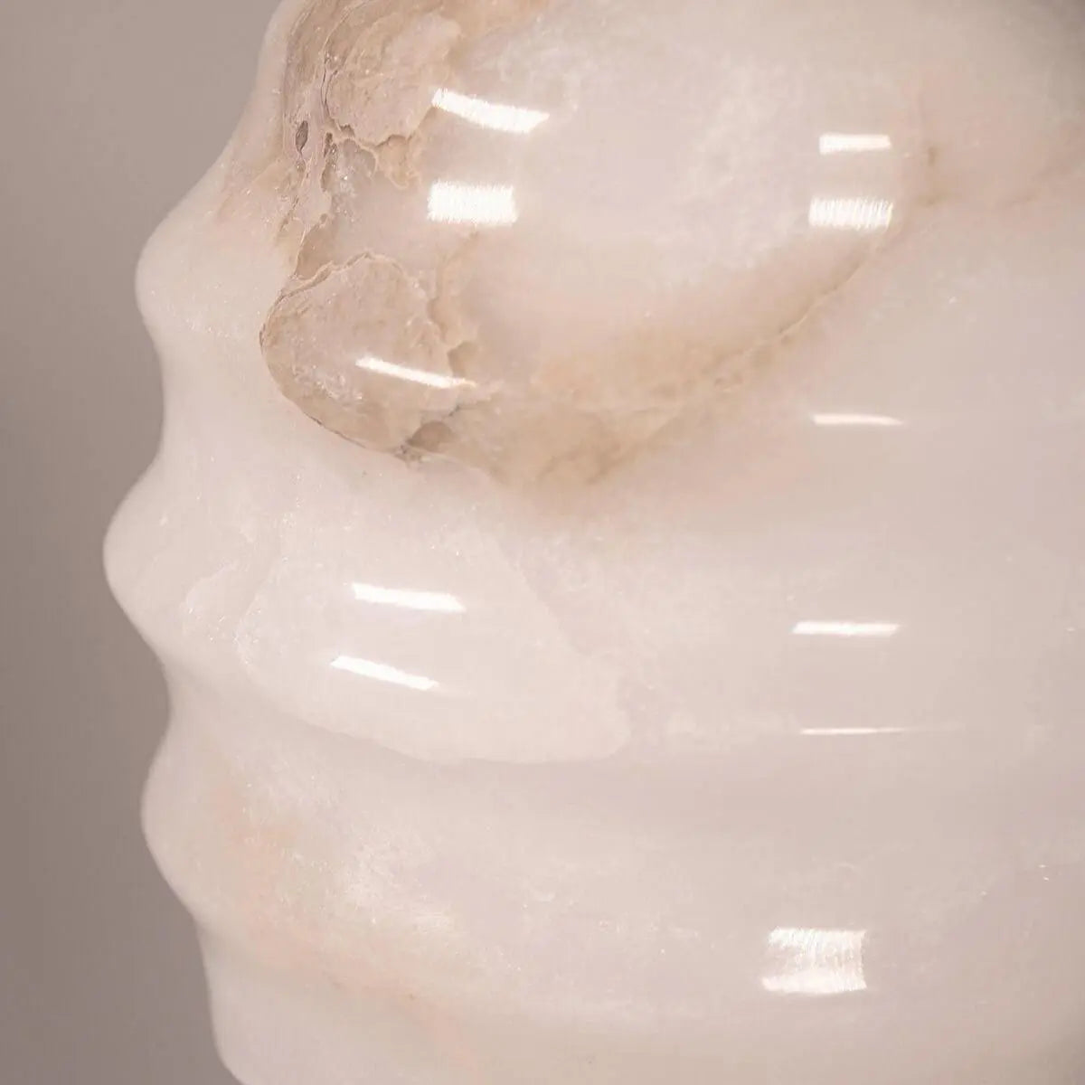 Lampa alabastrowa wisząca KALLIOPE nikiel – marmur i metal