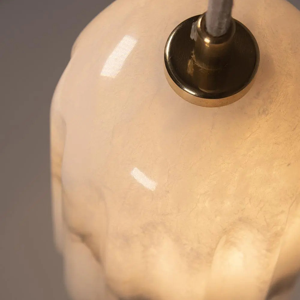Lampa alabastrowa wisząca URANIA mosiężny – mosiądz
