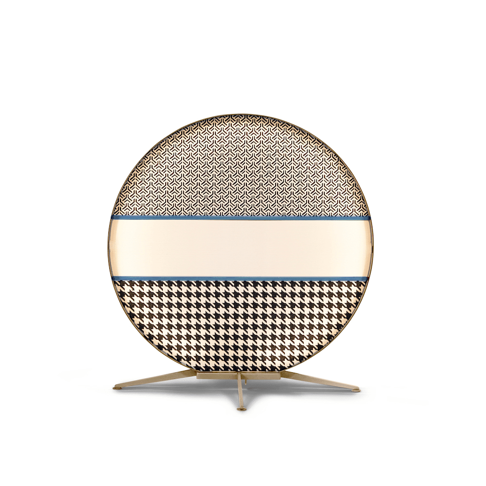 Lampa BABU MEDIUM szampański Contardi niebieska welurowa wstążka bez dodatkowych akcesoriów Eye on Design