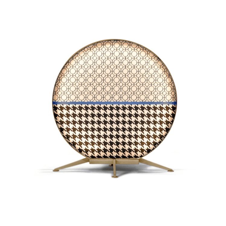 Lampa BABU SMALL szampański Contardi niebieska welurowa wstążka bez dodatkowych akcesoriów Eye on Design