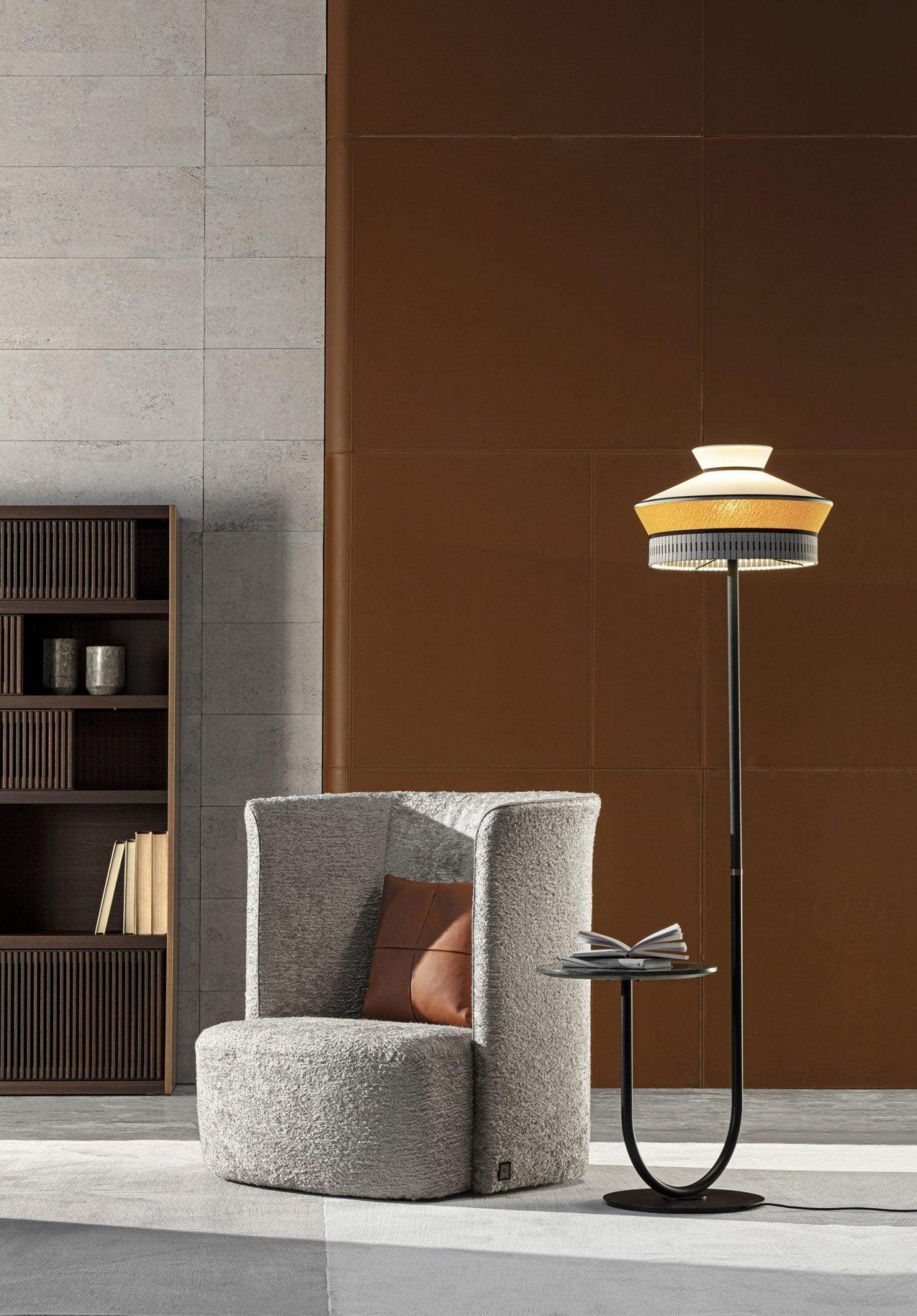 Lampa i stolik CALYPSO MARTINIQUE żółty Contardi Eye on Design