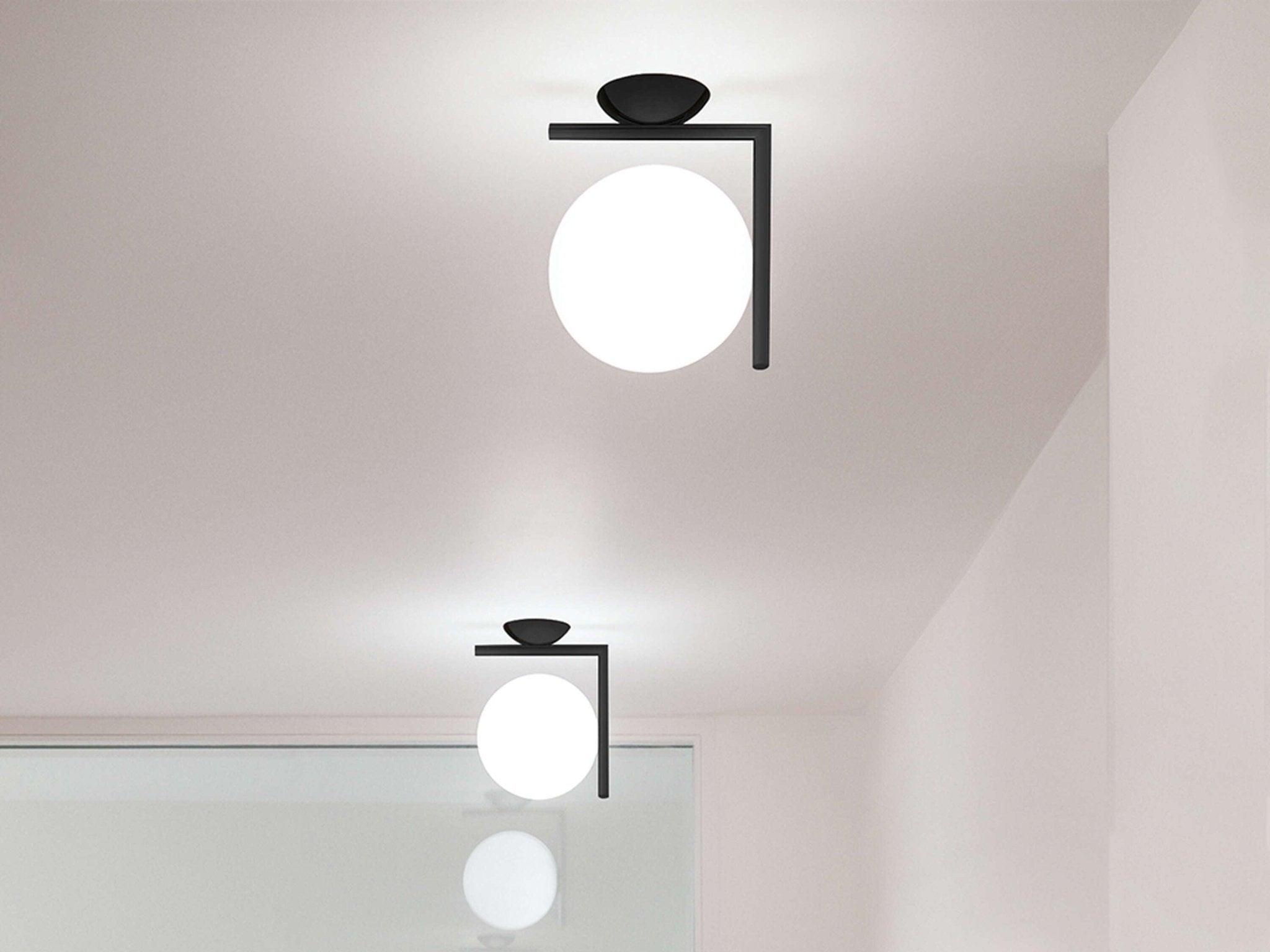 Lampa IC LIGHTS czarny – szkło