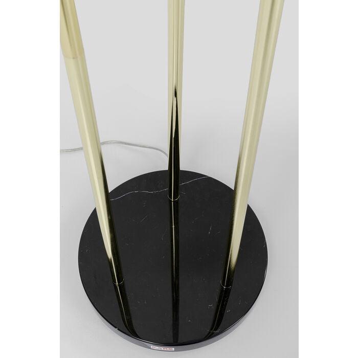 Lampa podłogowa AL CAPONE złoty z przydymionym szkłem - Eye on Design