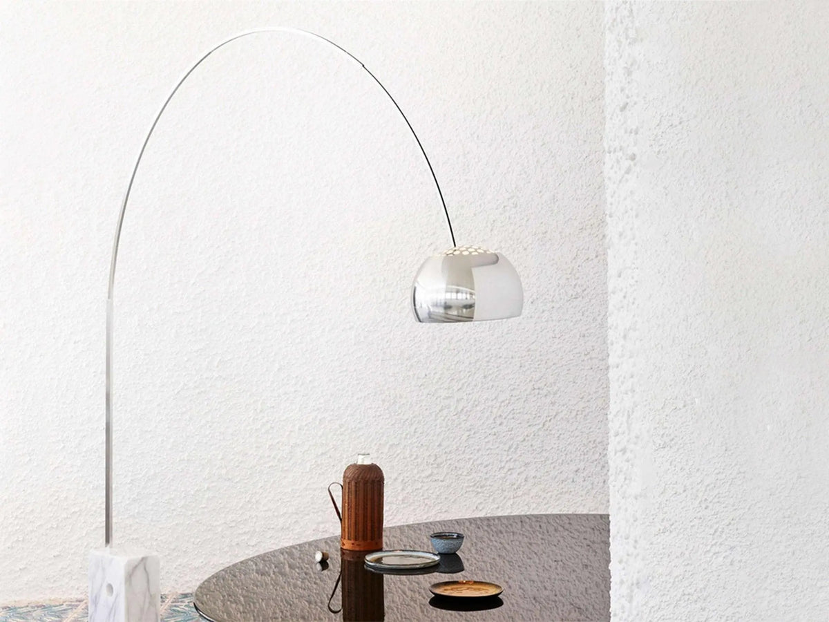 Lampa podłogowa ARCO LED marmur z oświetleniem LED