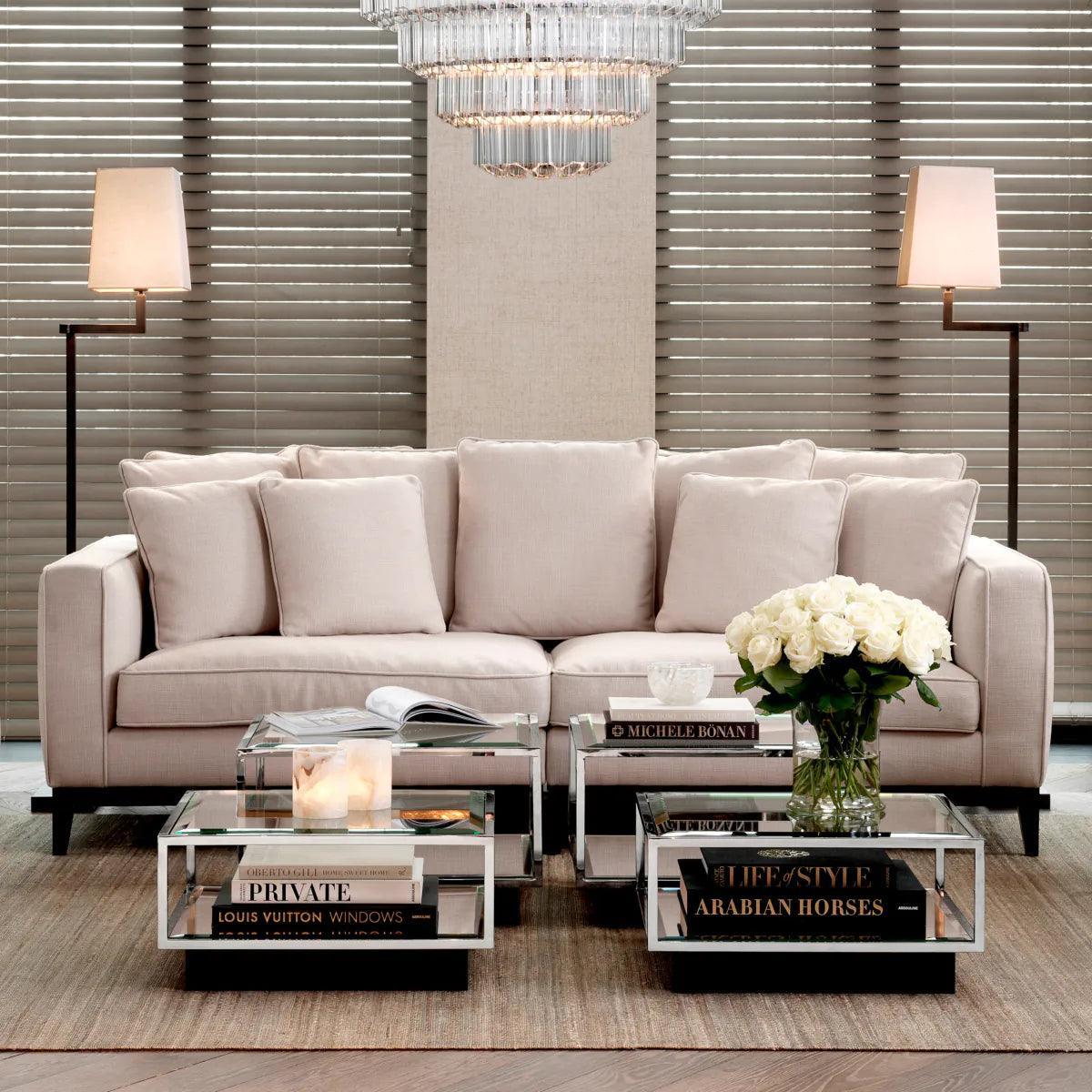 Lampa podłogowa CAMBELL biały z czarną podstawą Eichholtz Eye on Design