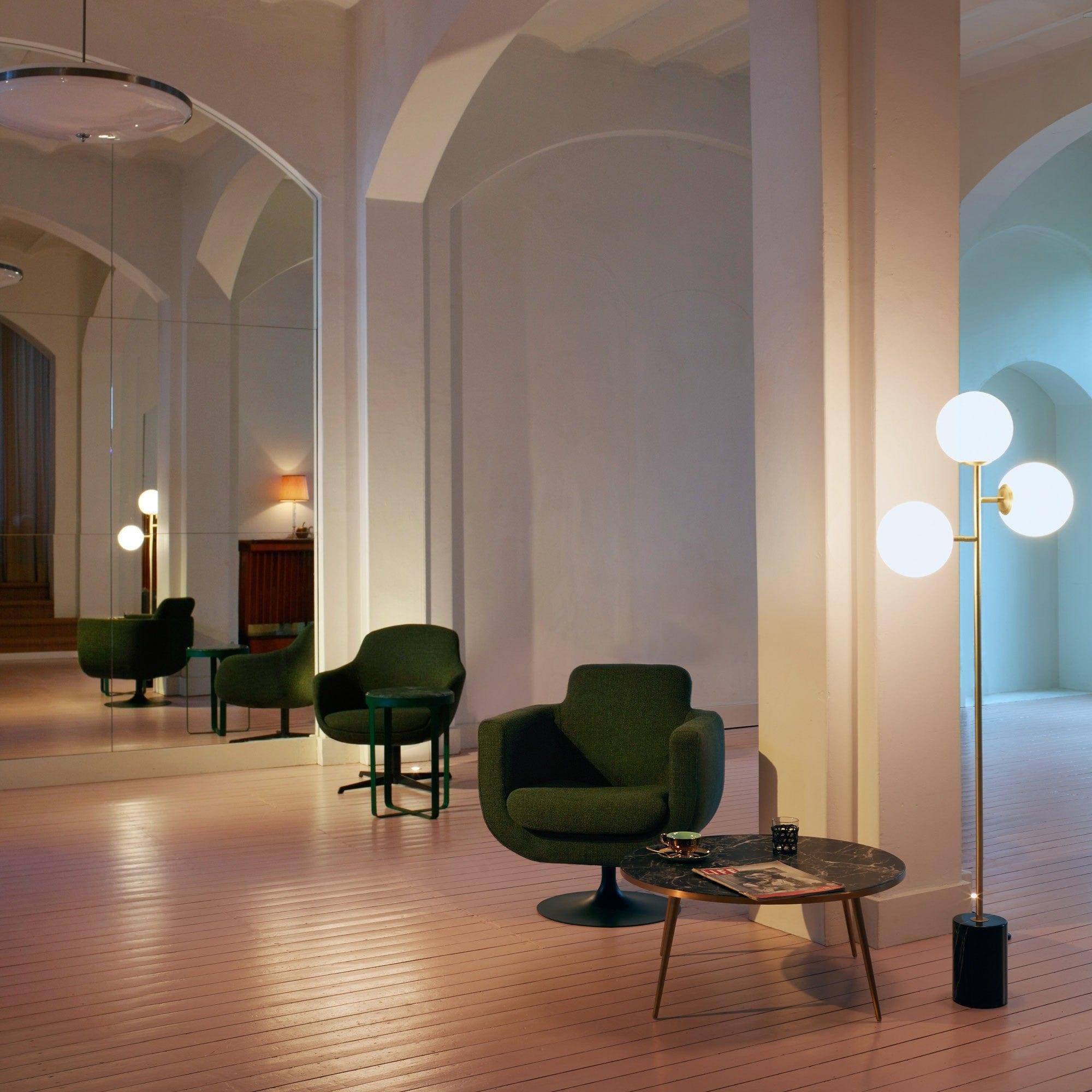 Lampa podłogowa FULL MOON złoty Pols Potten Eye on Design