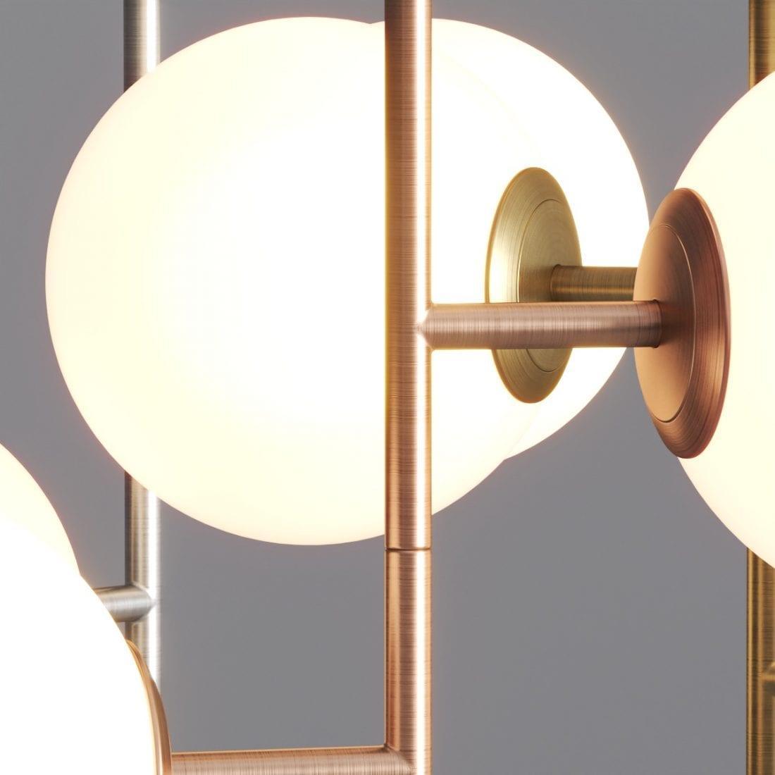 Lampa podłogowa FULL MOON złoty Pols Potten Eye on Design