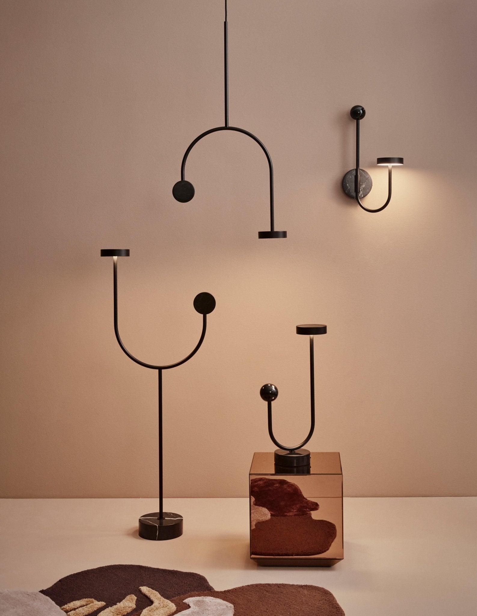 Lampa podłogowa GRASIL czarny marmur AYTM Eye on Design