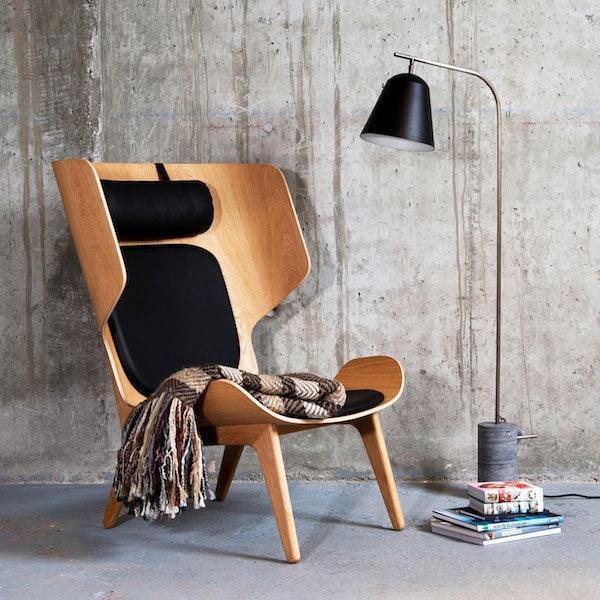 Lampa podłogowa LINE ONE czarny marmur NORR11 Eye on Design