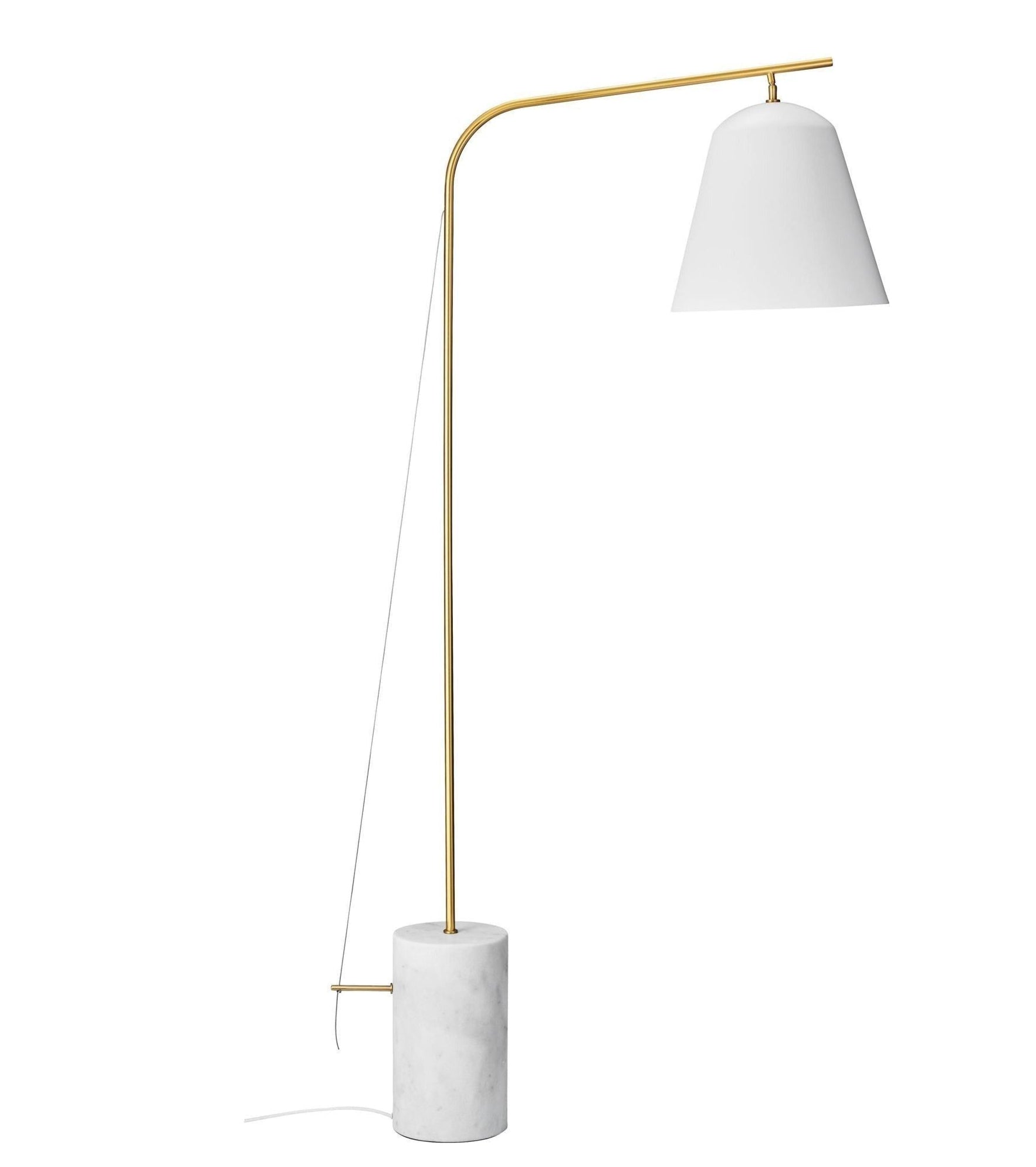 Lampa podłogowa LINE TWO biały marmur NORR11 Eye on Design