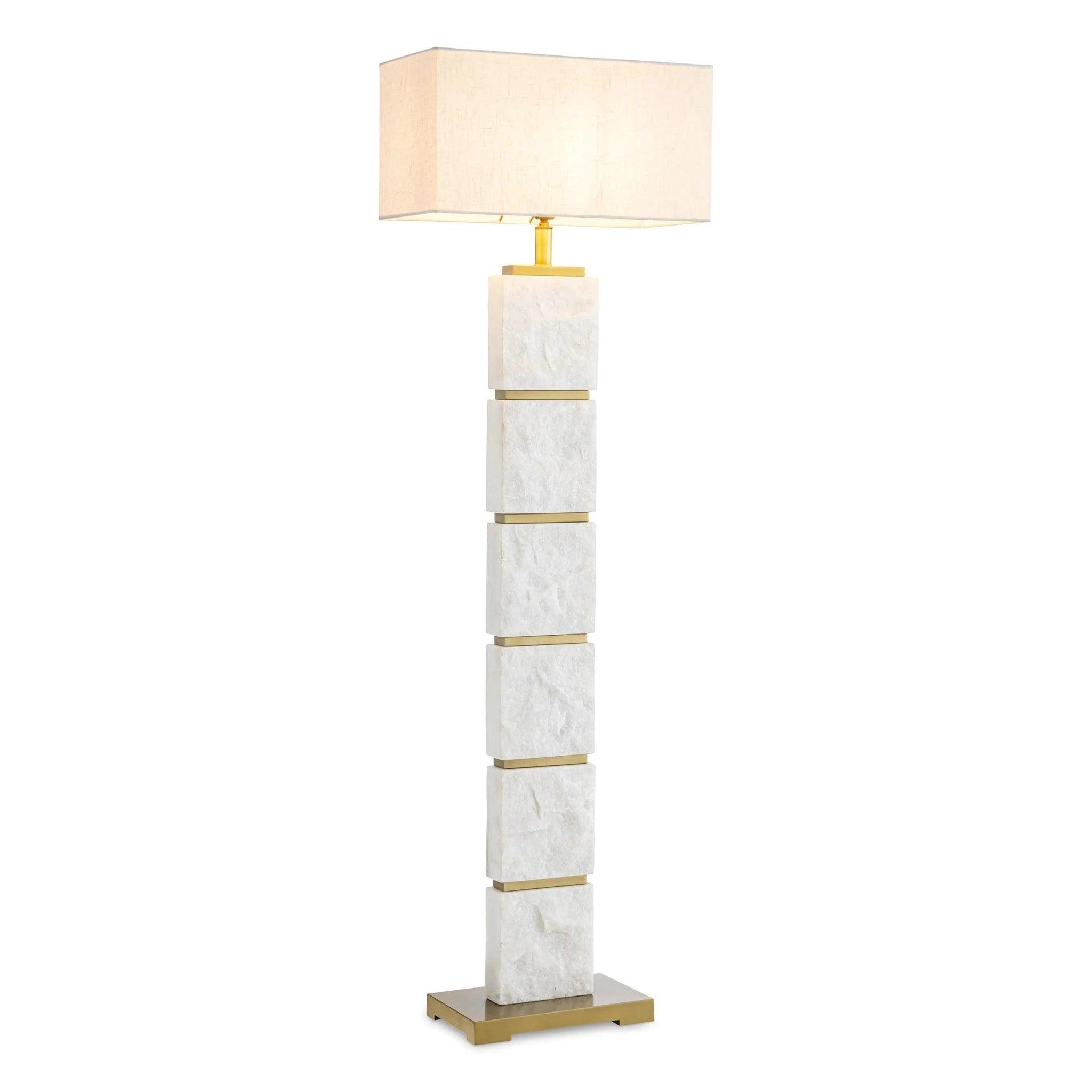 Lampa podłogowa NEWTON biały marmur Eichholtz Eye on Design