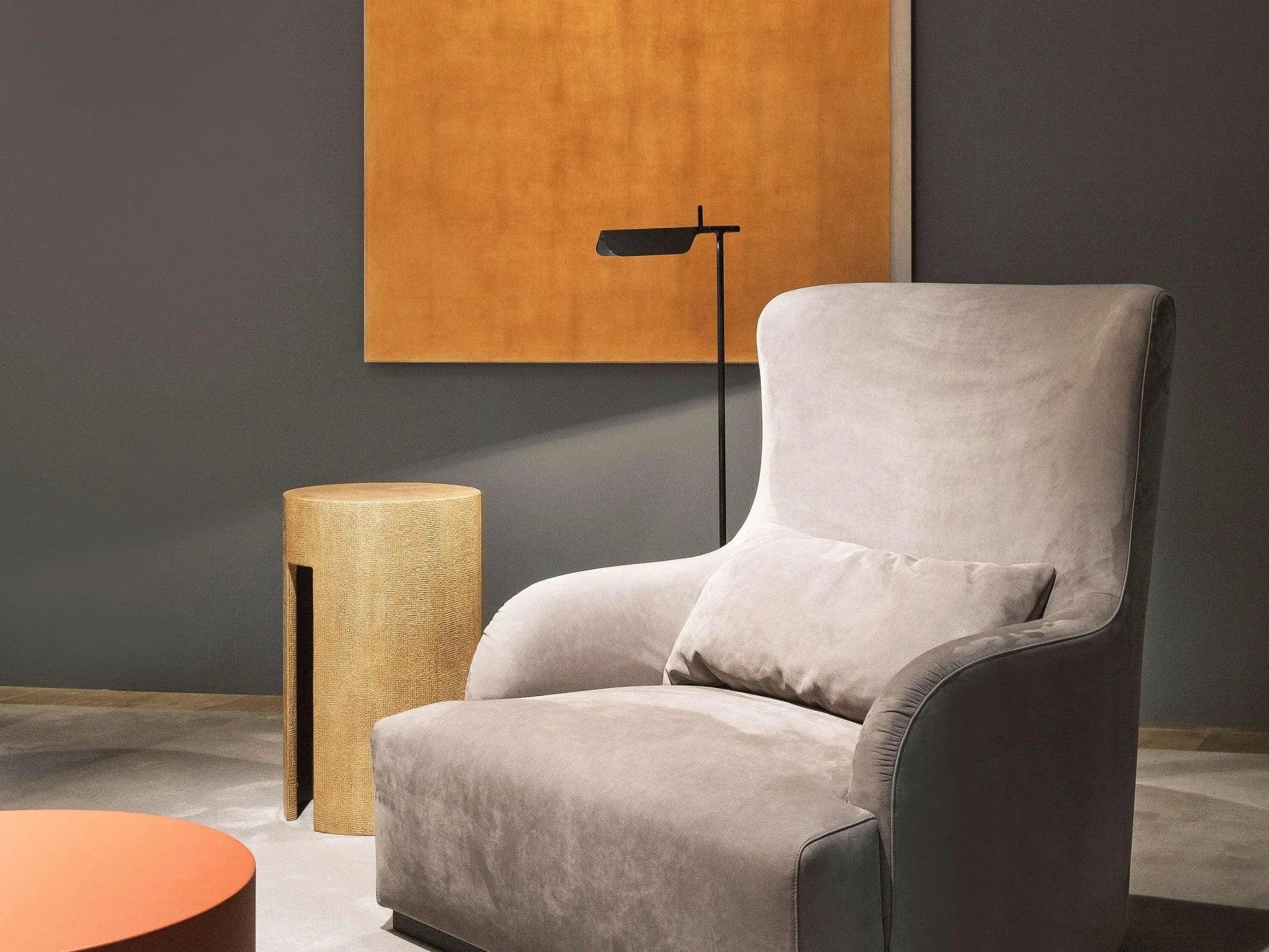 Lampa podłogowa do czytania TAB czarny – styl skandynawski
