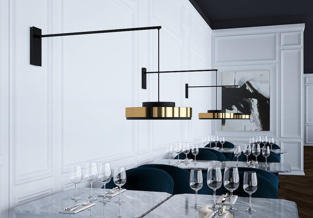 Lampa ścienna DISCUS biały z mosięż Contardi Eye on Design