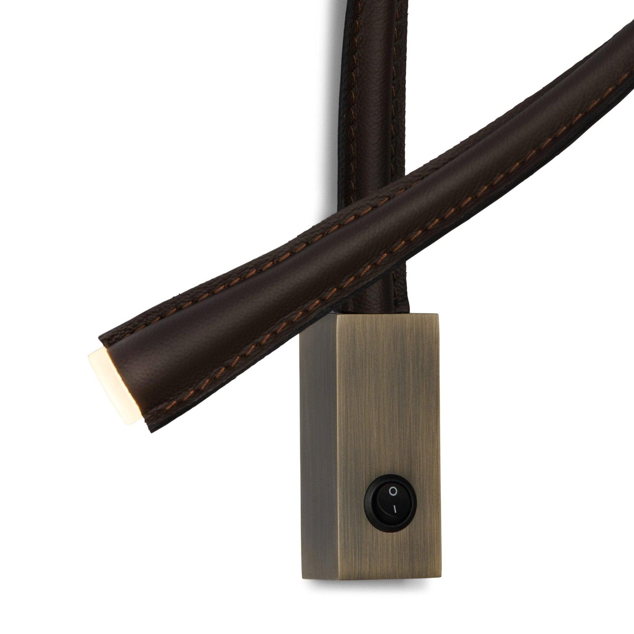 Lampa ścienna FLEXILED czarna skóra Contardi Eye on Design