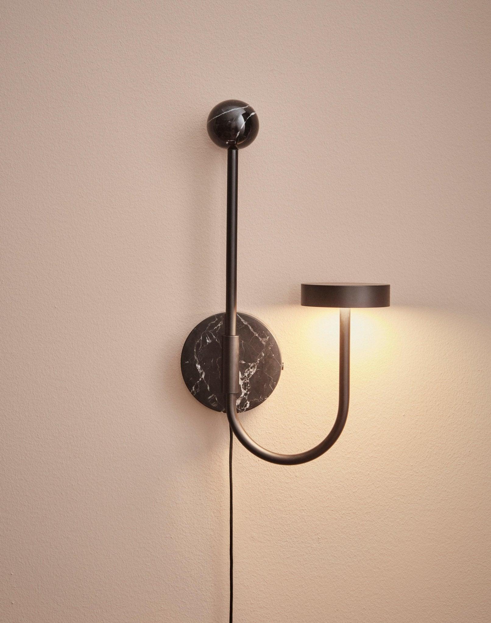Lampa ścienna GRASIL czarny marmur AYTM Eye on Design