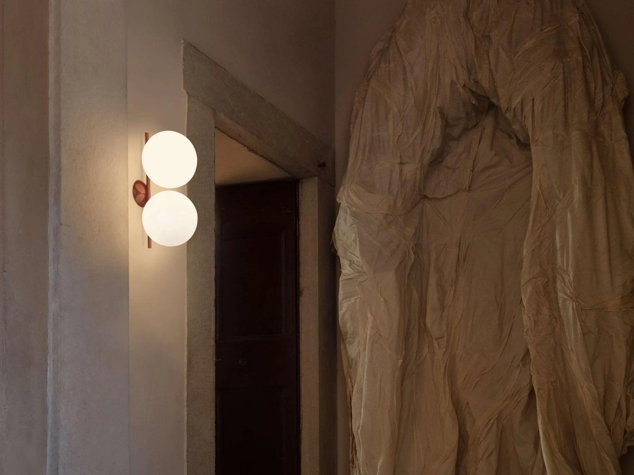 Lampa ścienna IC LIGHTS DOUBLE czarny – szkło