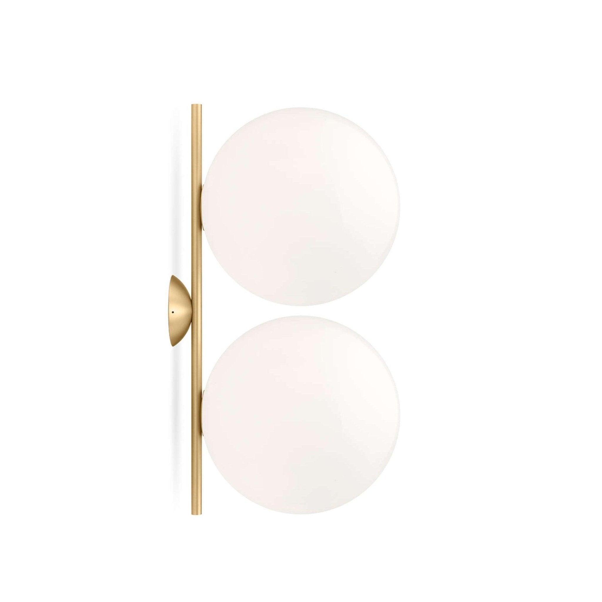 Lampa ścienna IC LIGHTS DOUBLE mosiężny Flos M bez żarówek Eye on Design