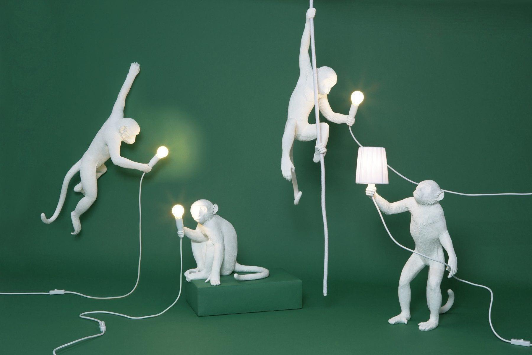 Lampa ścienna MONKEY HANGING - LEFT biały Seletti Eye on Design