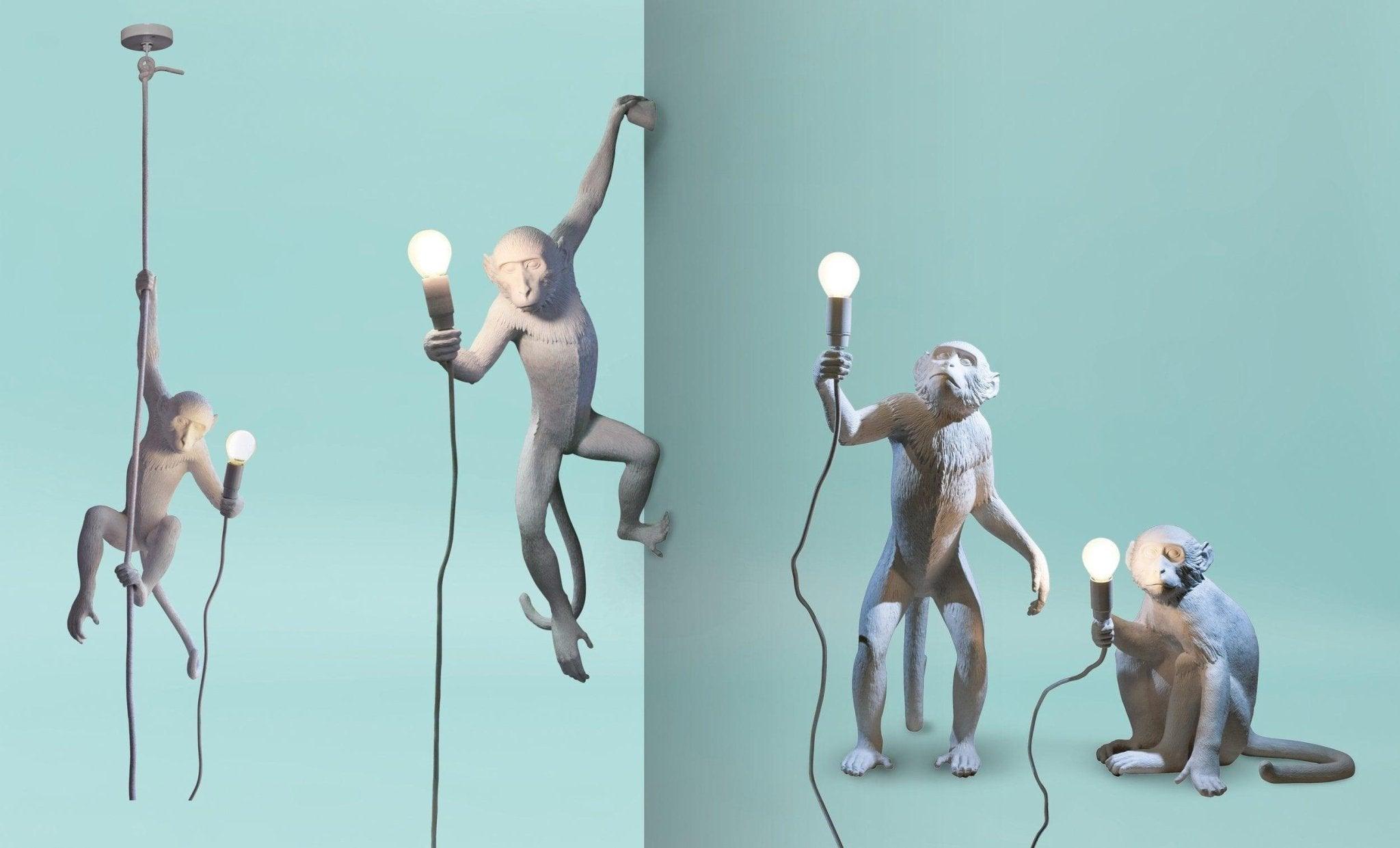 Lampa ścienna MONKEY HANGING - RIGHT biały Seletti Eye on Design