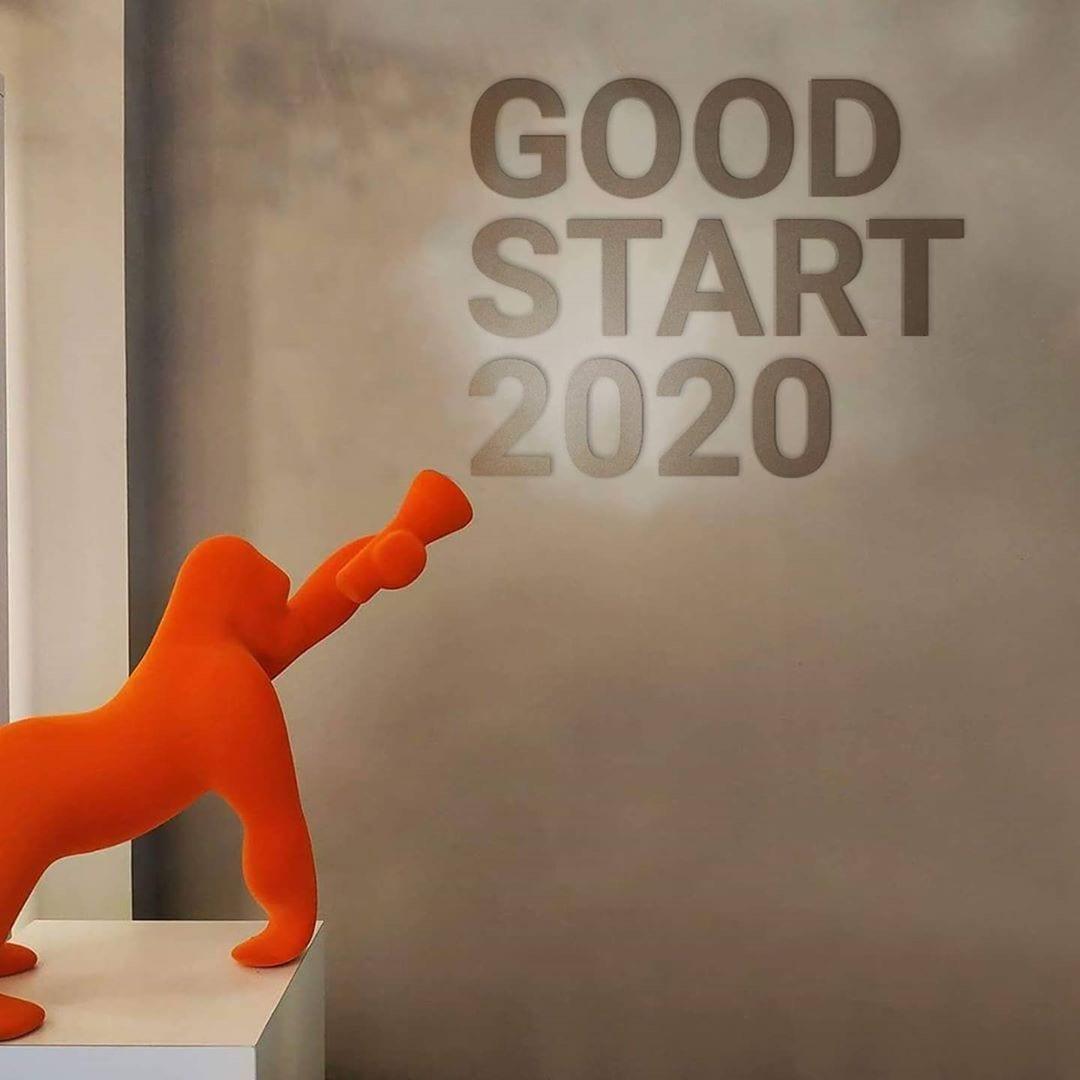 Lampa stołowa KONG VELVET pomarańczowy Qeeboo Eye on Design