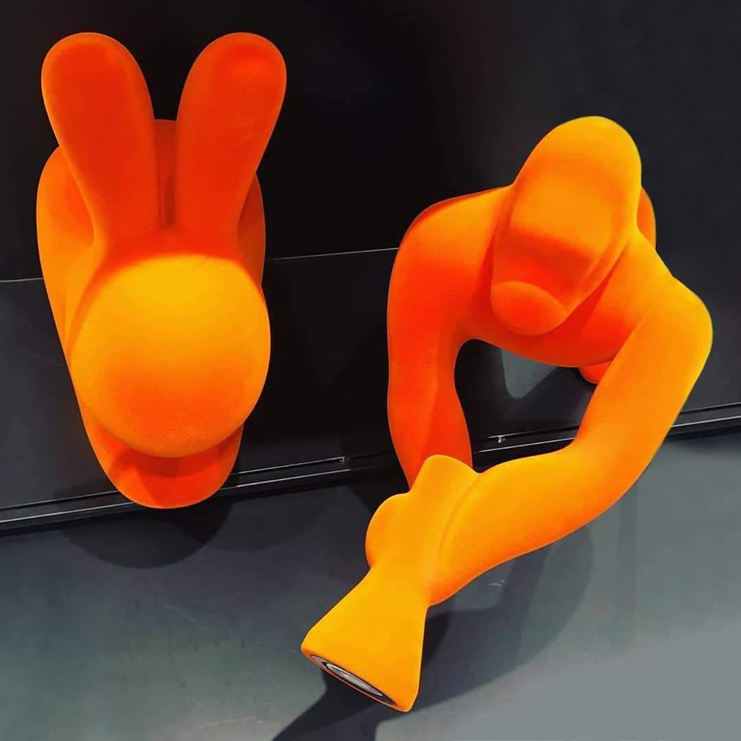 Lampa stołowa KONG VELVET pomarańczowy Qeeboo Eye on Design