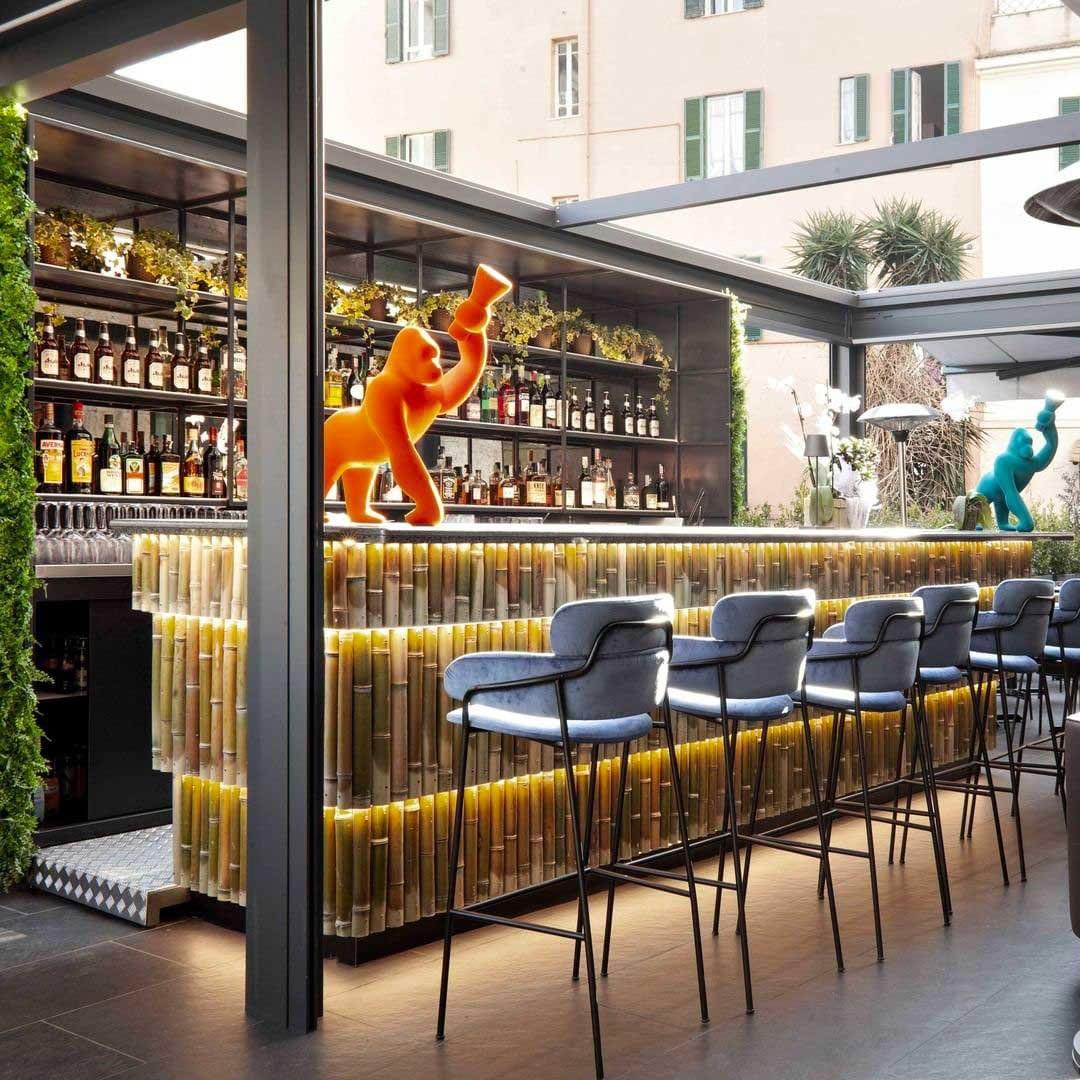 Lampa stołowa KONG VELVET pomarańczowy Qeeboo Eye on Design