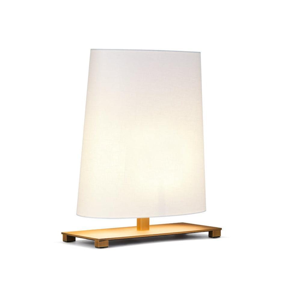 Lampa stołowa OVALE satynowy brąz z białym kloszem Contardi Eye on Design