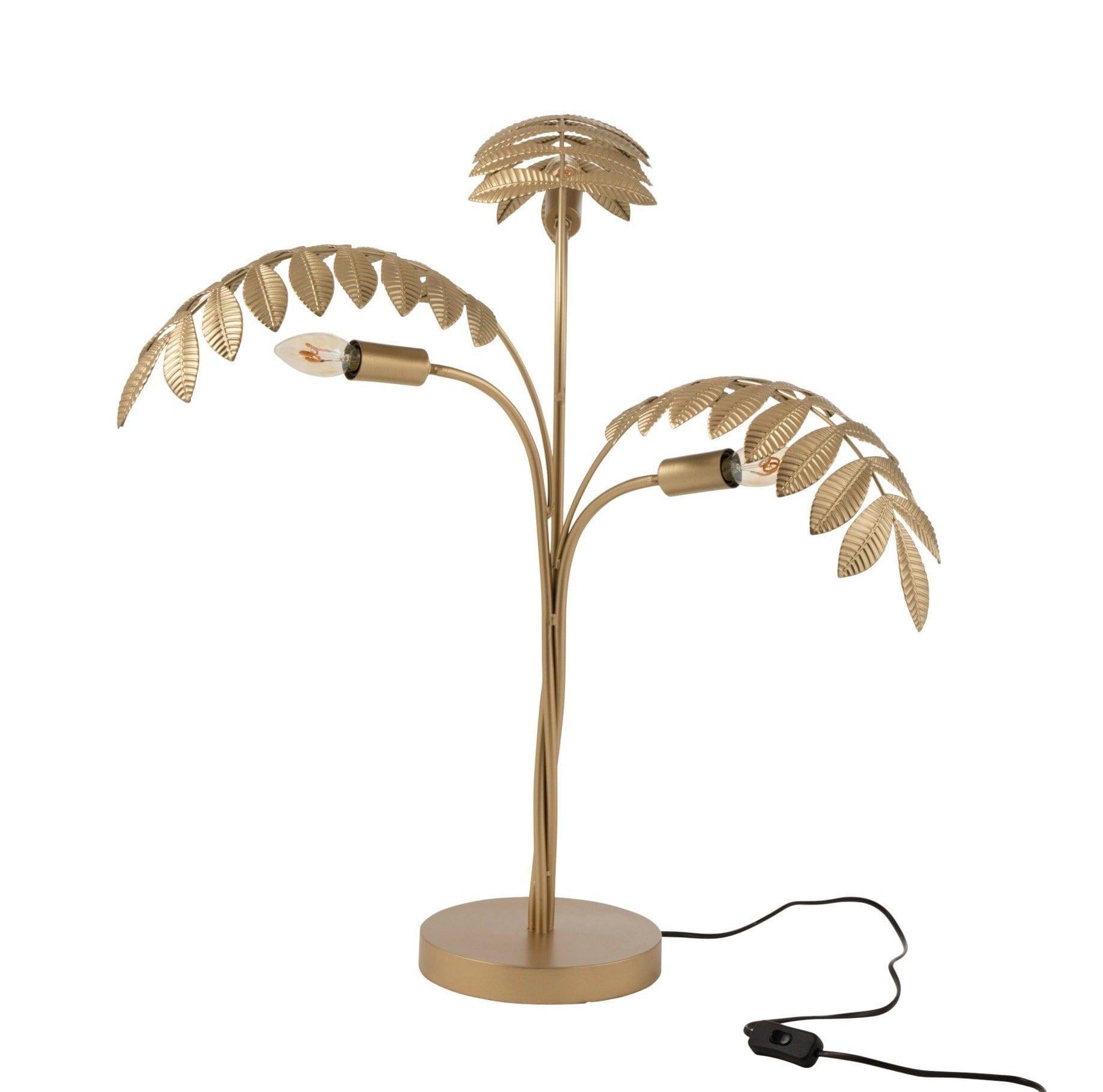 Lampa stołowa PALM TREE złoty J-LINE Eye on Design