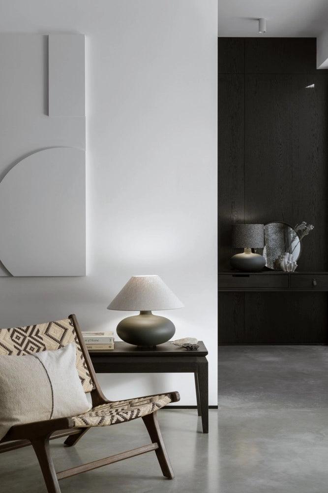 Lampa stołowa SAWA NATUR lniany Kaspa Eye on Design