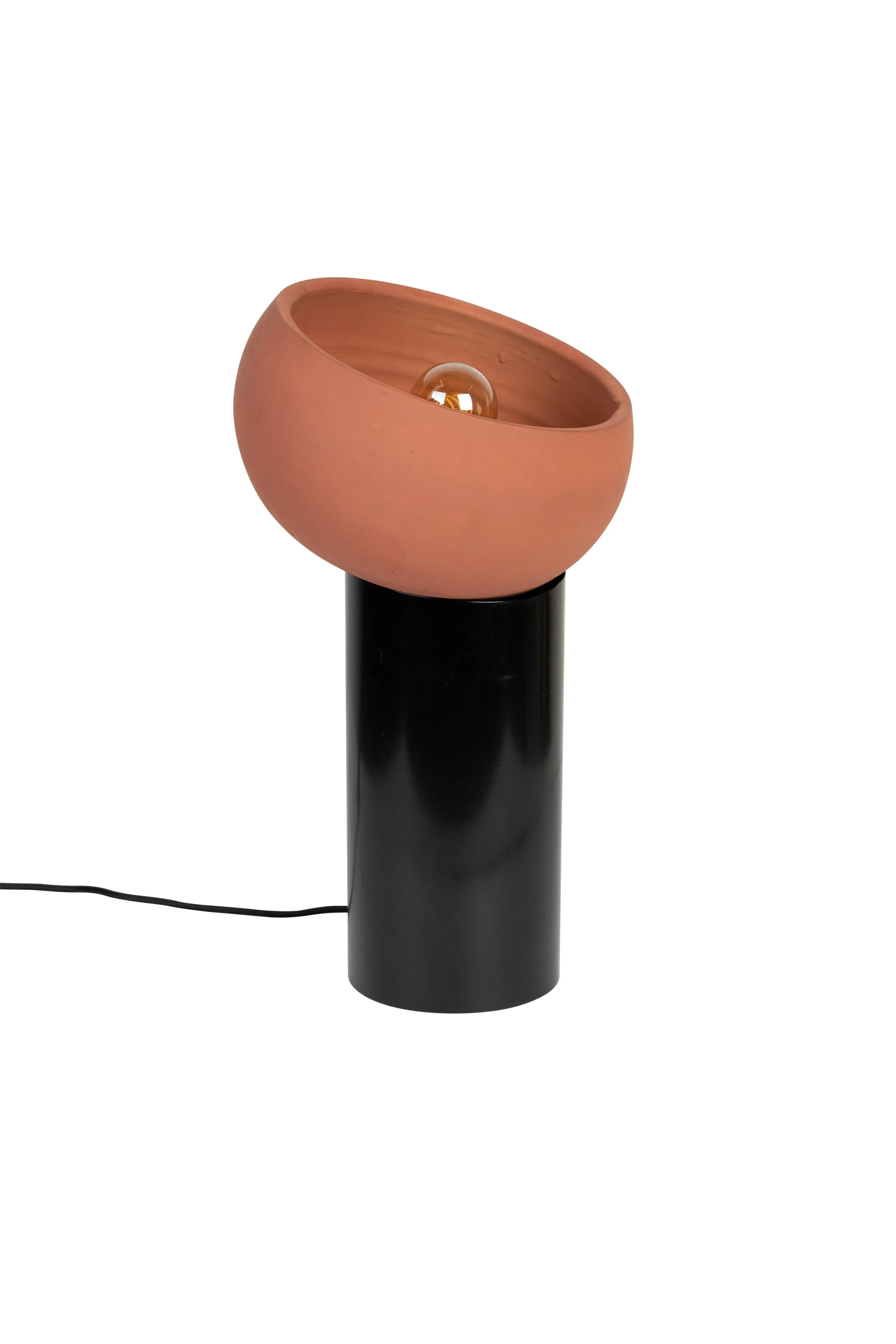 Lampa stołowa ZAHRA terakota – metal
