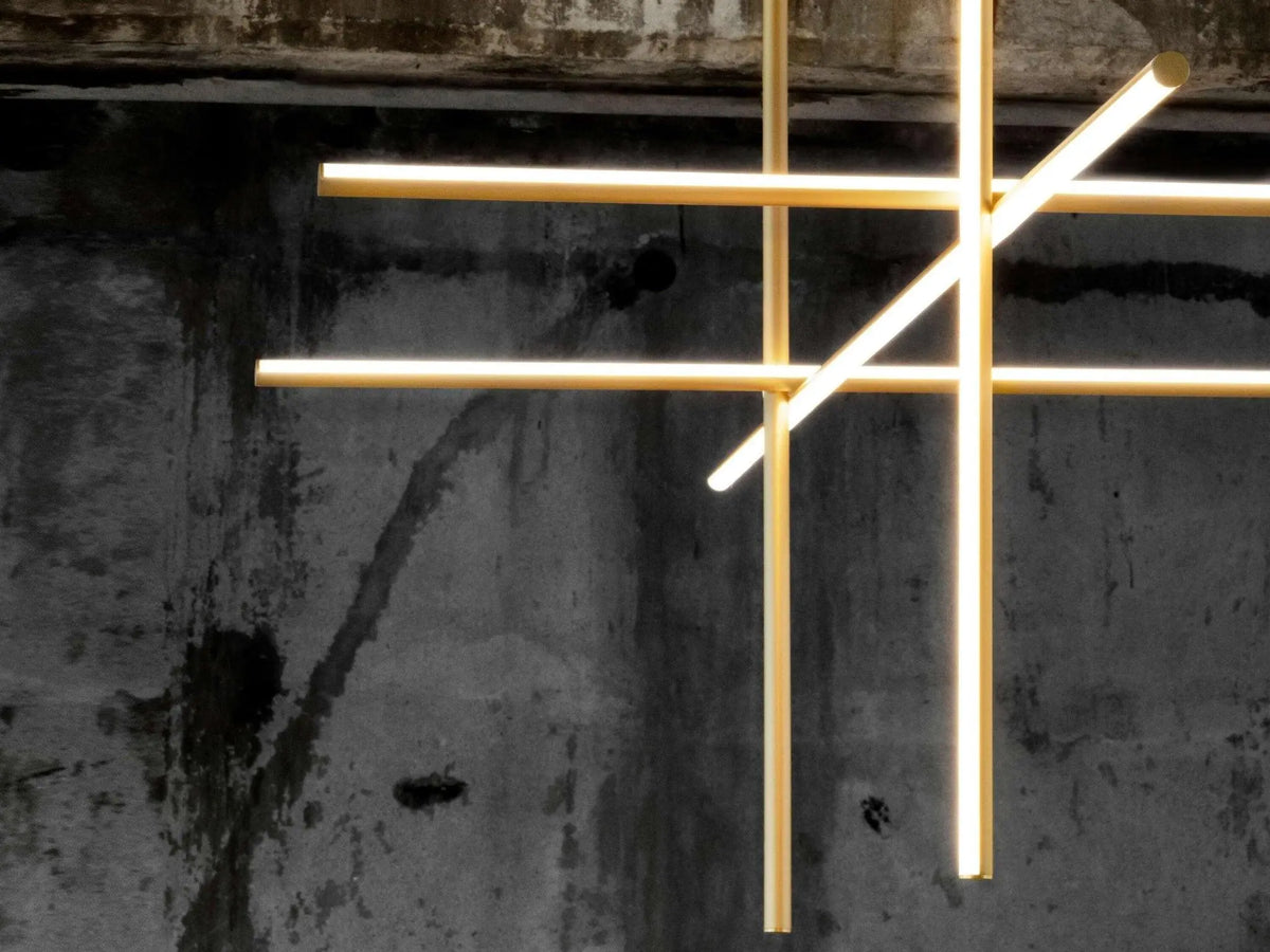 Lampa wisząca COORDINATES 4 szampański złoty, marka Flos
