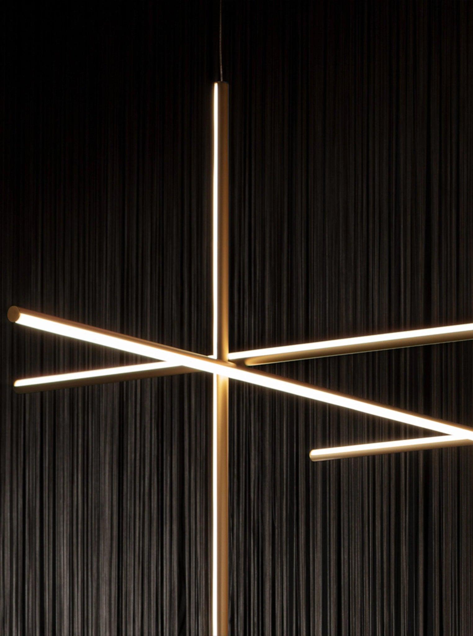 Lampa wisząca COORDINATES 4 szampański złoty – Flos