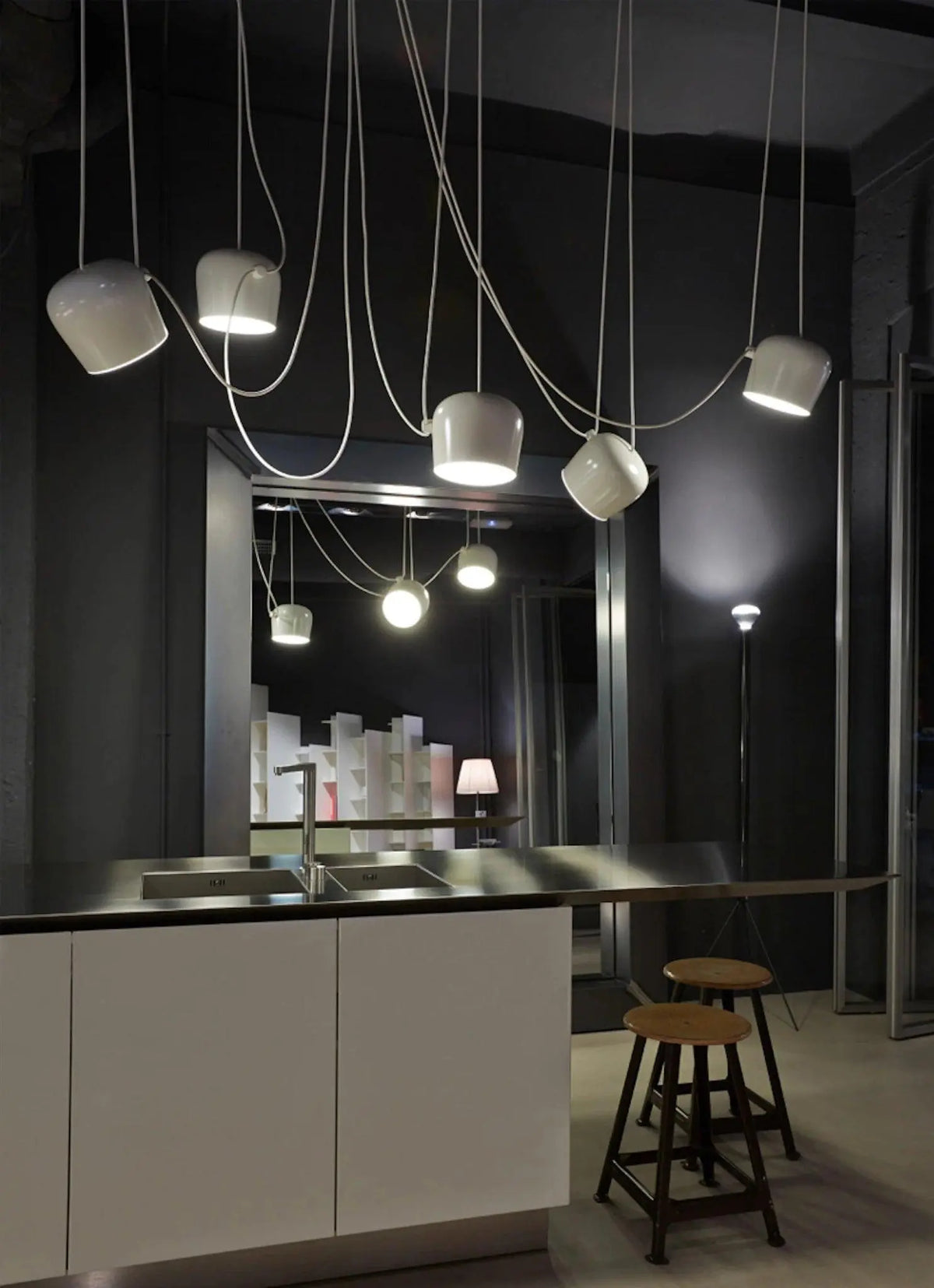 Lampa wisząca AIM biały, marka Flos