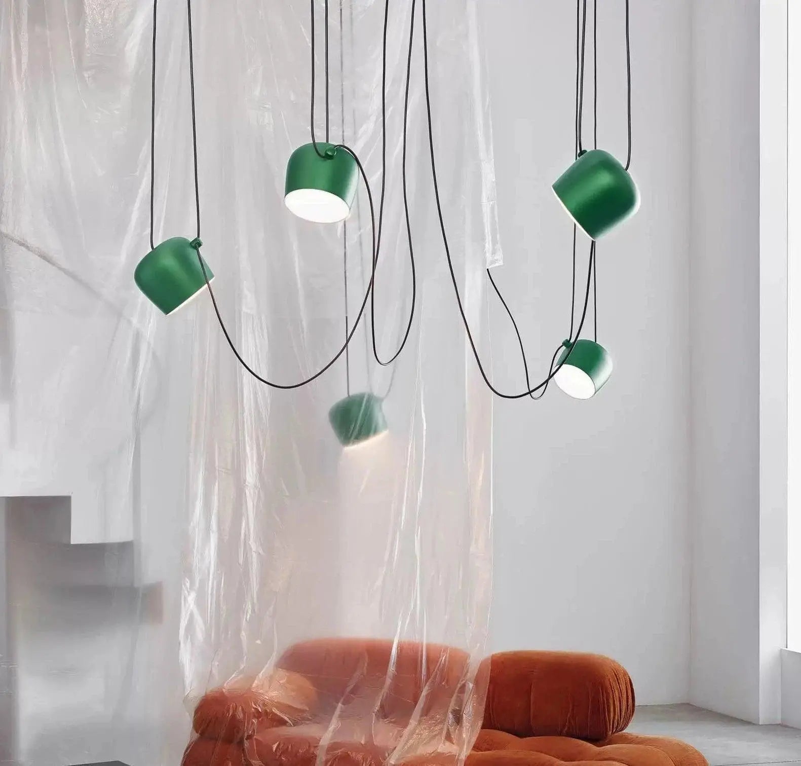 Lampa wisząca AIM zielony, marka Flos