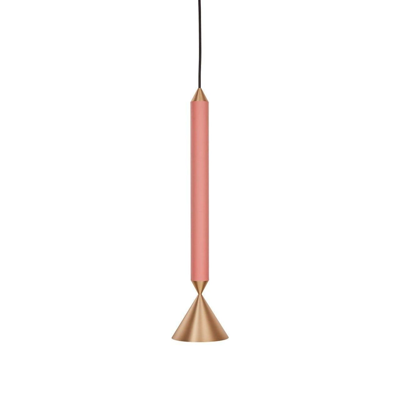 Lampa wisząca APOLLO różowy z mosiężnym wykończeniem Pholc Eye on Design