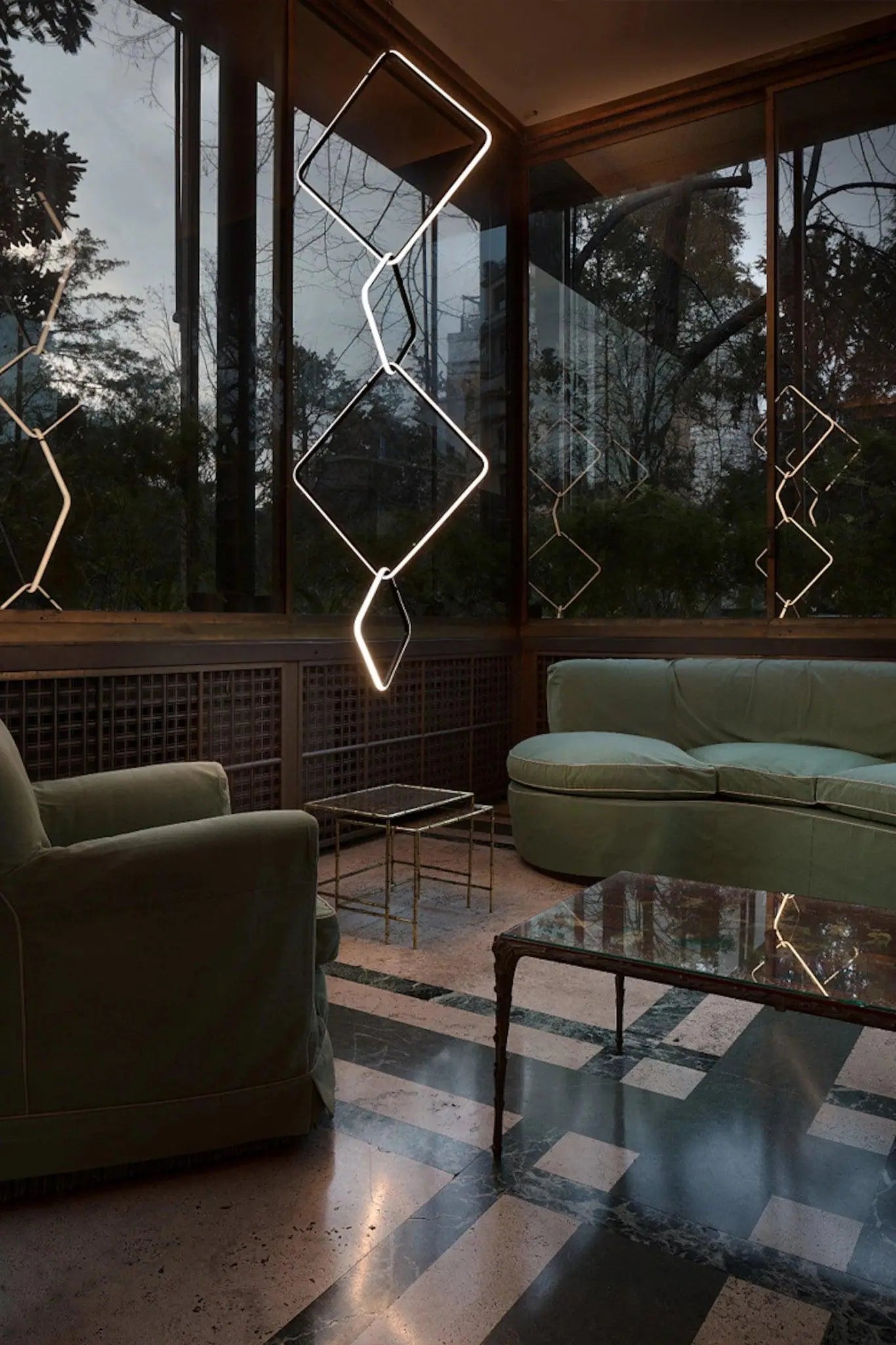 Lampa wisząca ARRANGEMENTS kwadrat, marka Flos