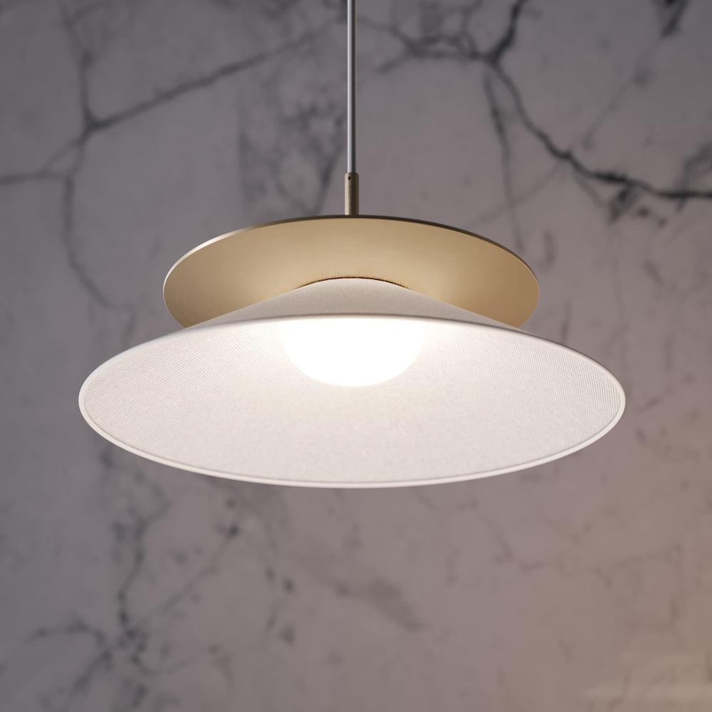 Lampa wisząca ASIA biały z satynowym złotym Contardi Eye on Design