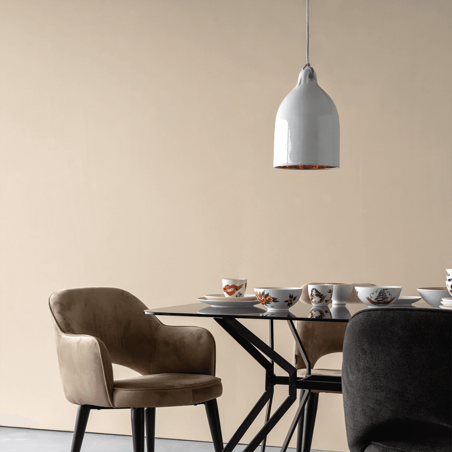 Lampa wisząca BUFFER biała porcelana Pols Potten Eye on Design