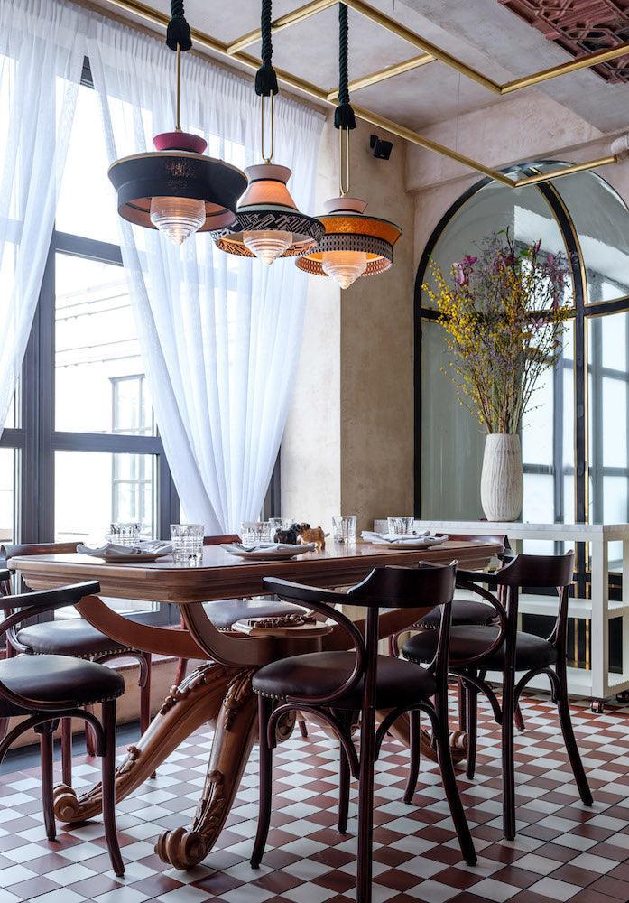 Lampa wisząca CALYPSO ANTIGUA czarno-biały Contardi Eye on Design