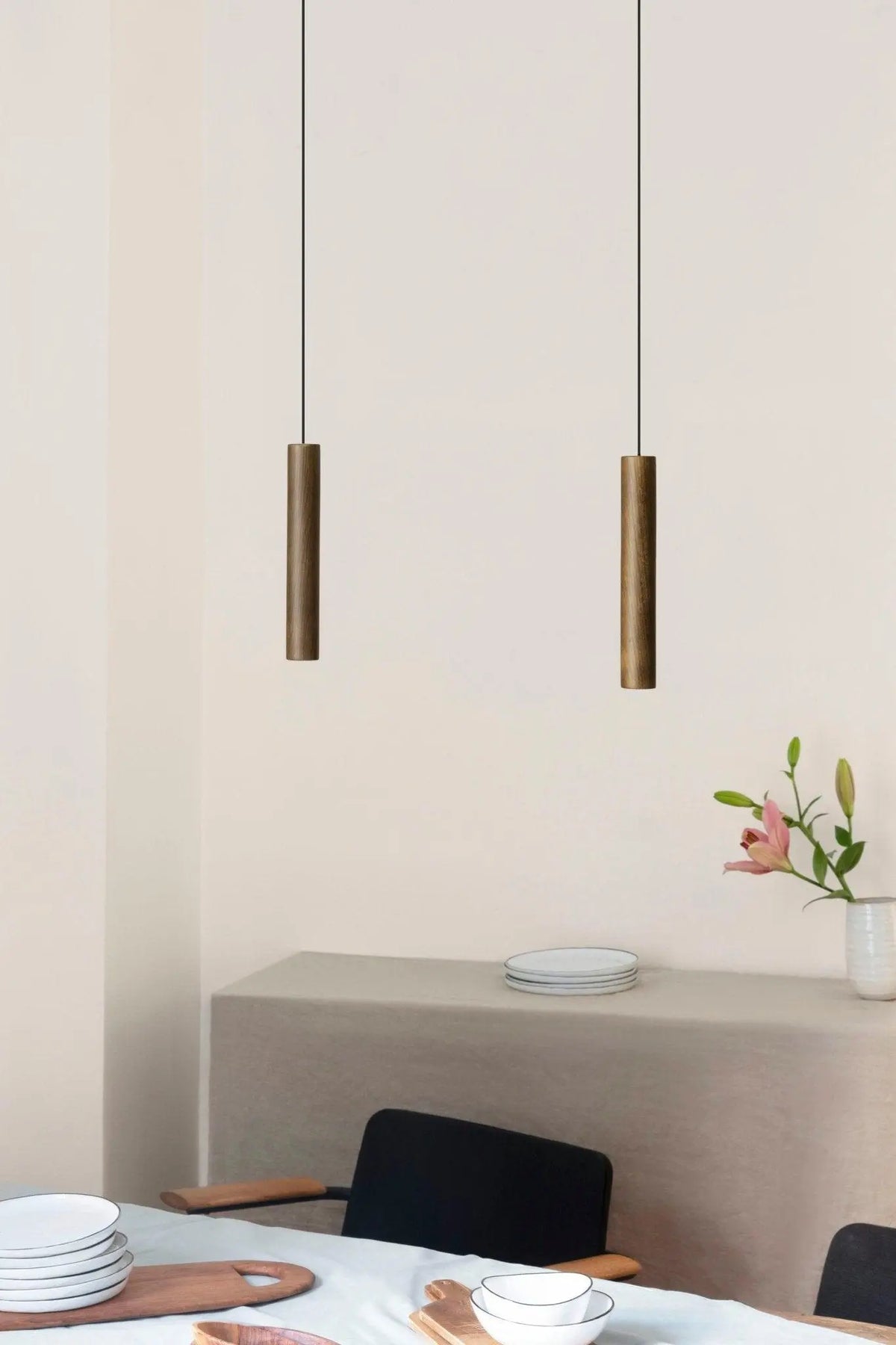 Lampa wisząca CHIMES ciemny dąb, marka Umage