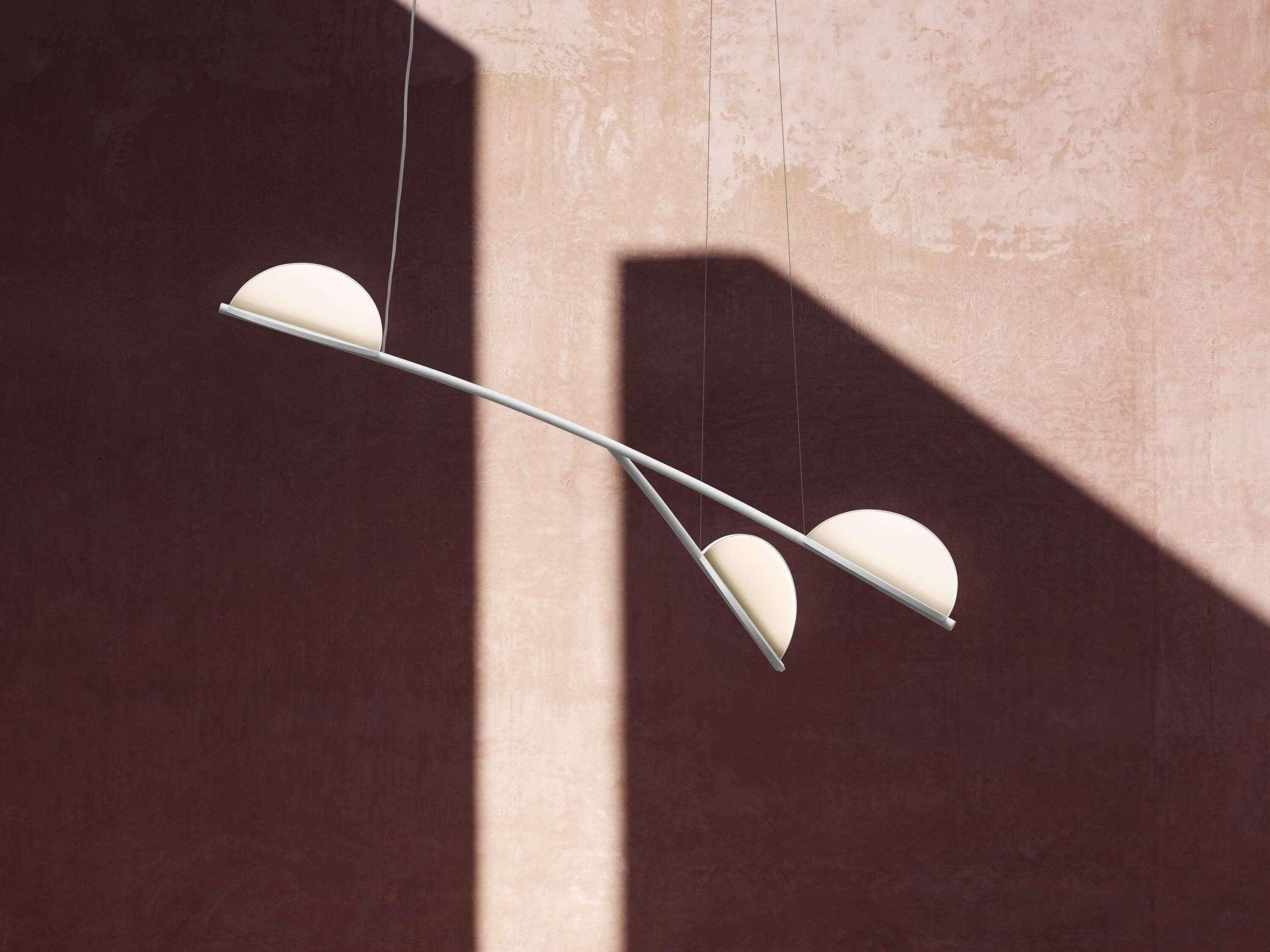 Lampa wisząca krótka ALMENDRA ORGANIC biały Flos Eye on Design