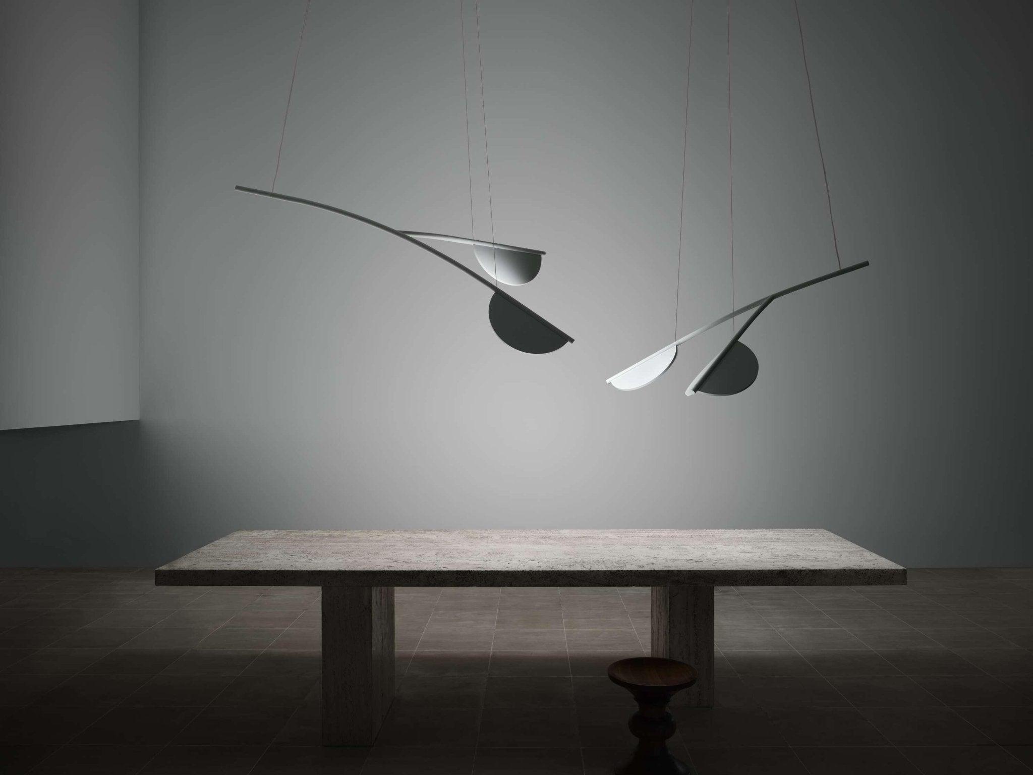 Lampa wisząca krótka ALMENDRA ORGANIC niebieski Flos Eye on Design