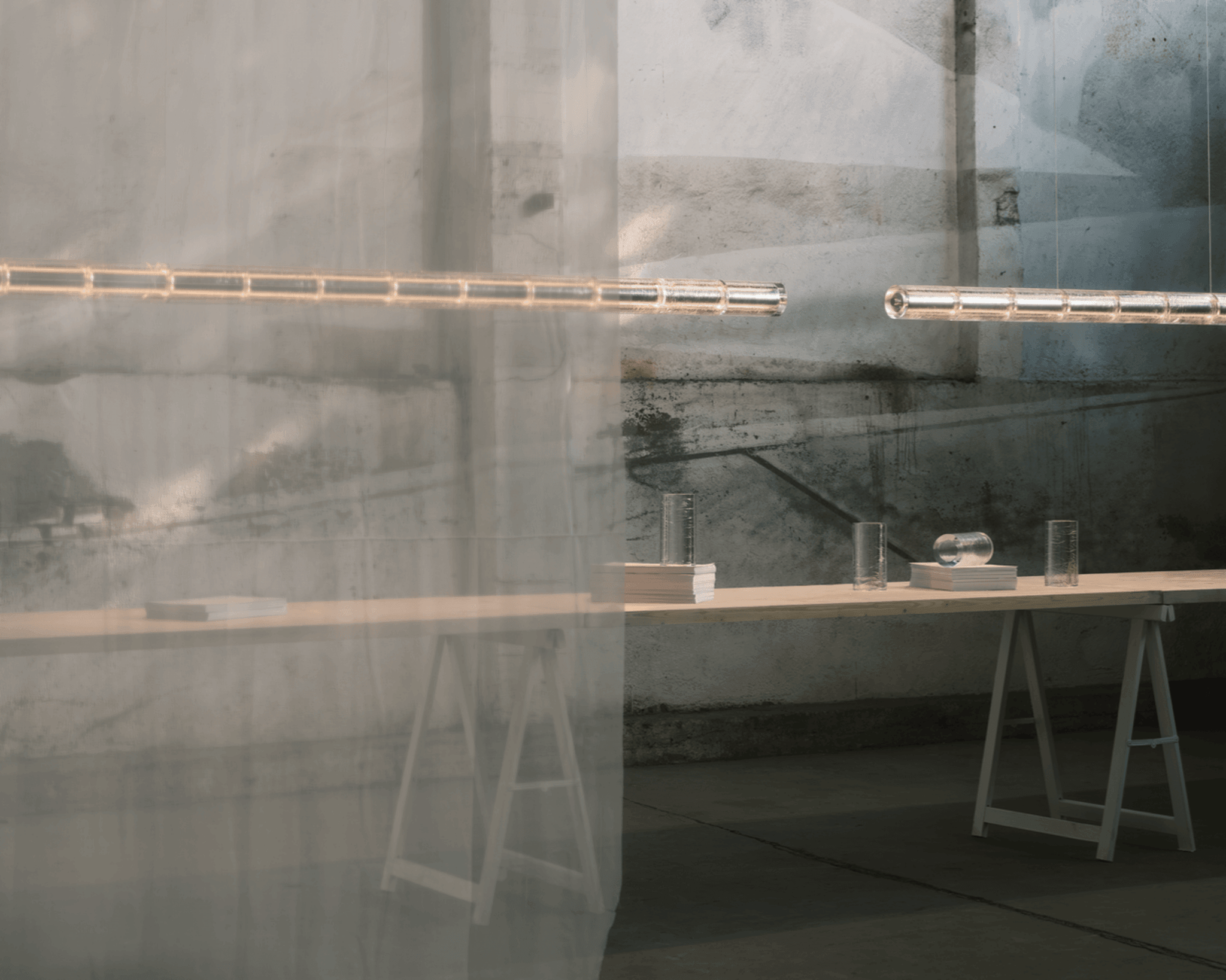 Lampa wisząca LUCE ORIZZONTALE szkło Flos Eye on Design