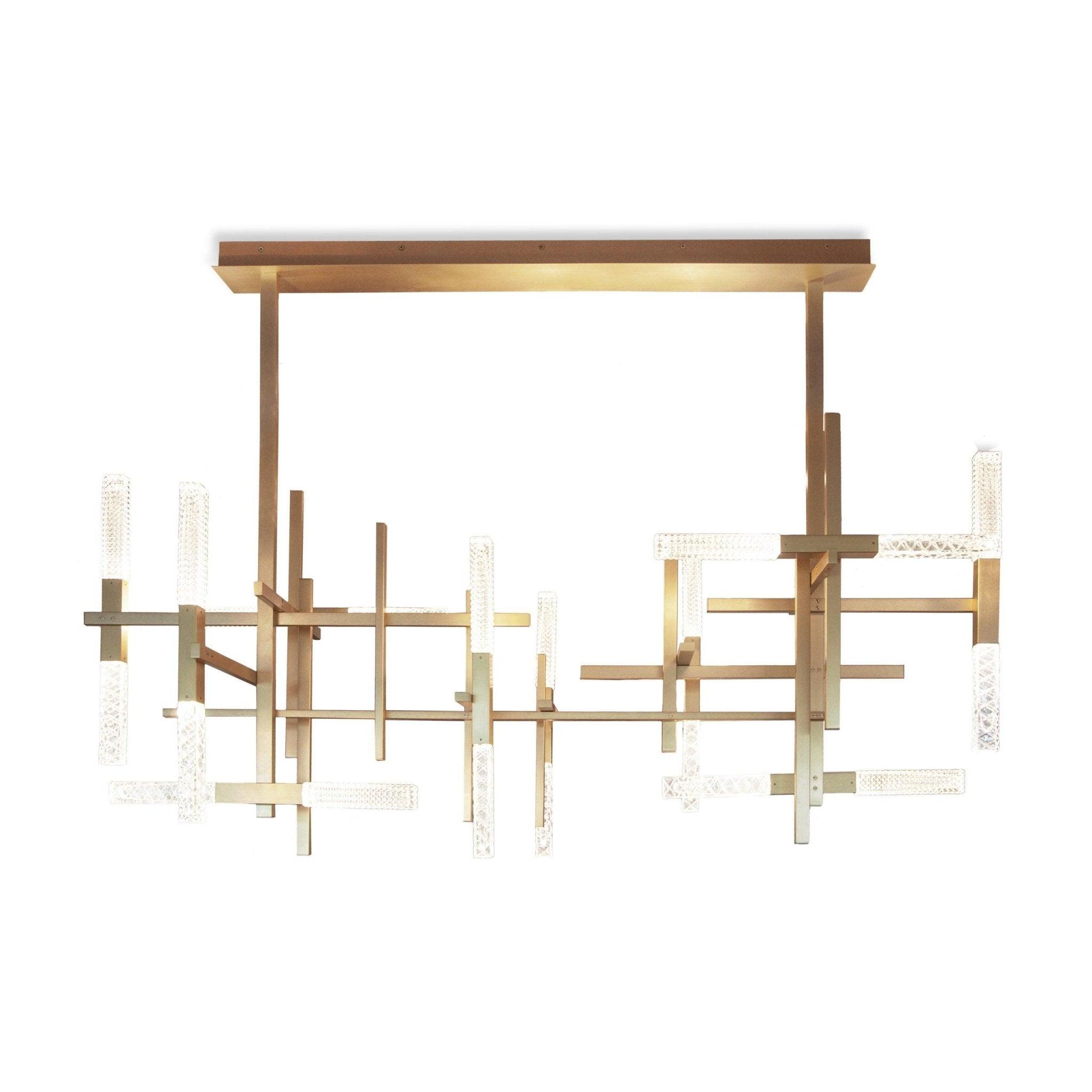 Lampa wisząca MIKADO DOUBLE satynowy mosiądz Contardi Eye on Design