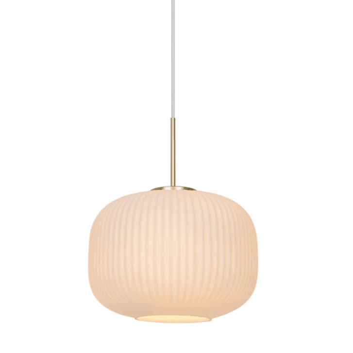 Lampa wisząca MILFORD OVAL szkło ze złotym wykończeniem Nordlux Eye on Design