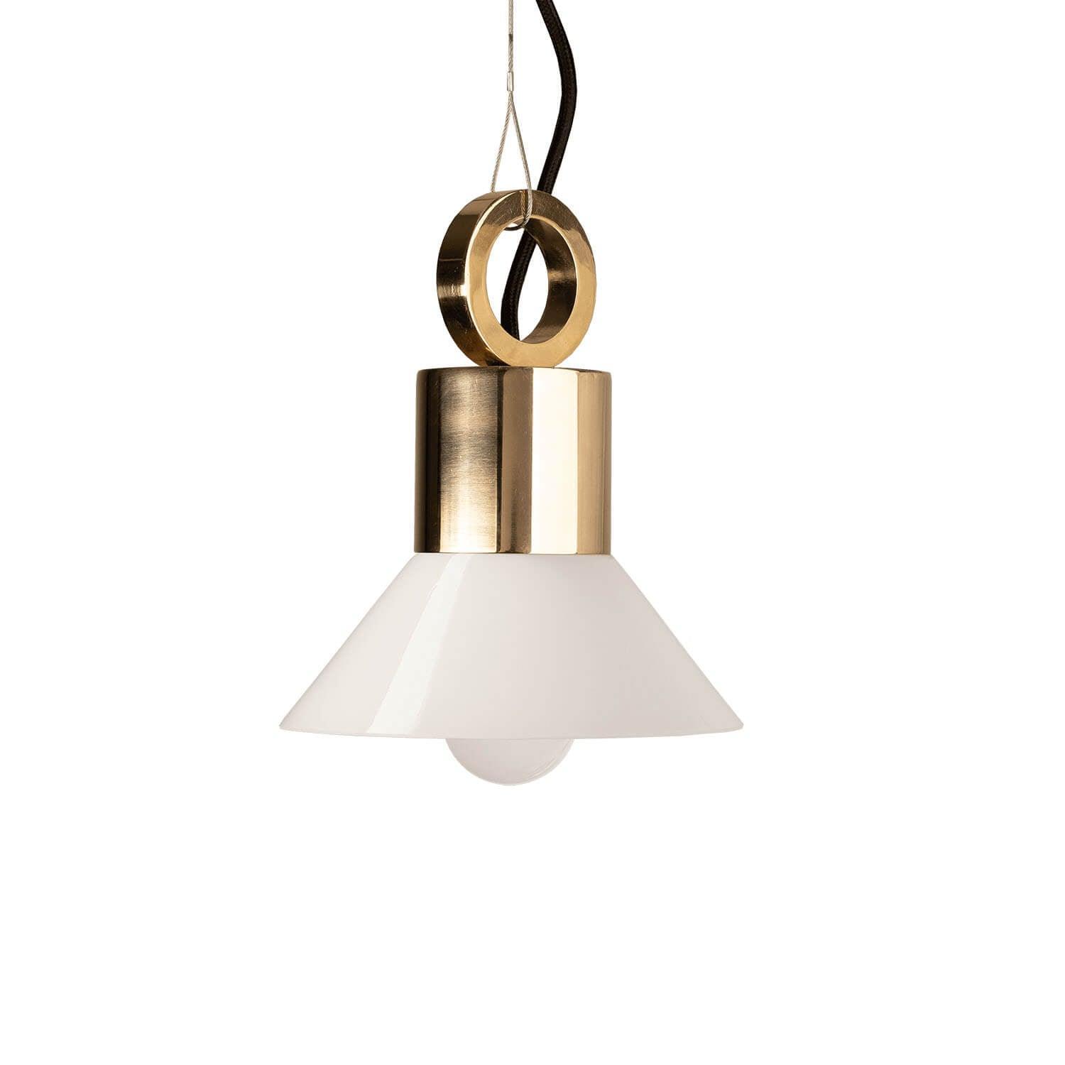 Lampa wisząca OSLO biały Embassy Interiors mała z pierścieniem Eye on Design